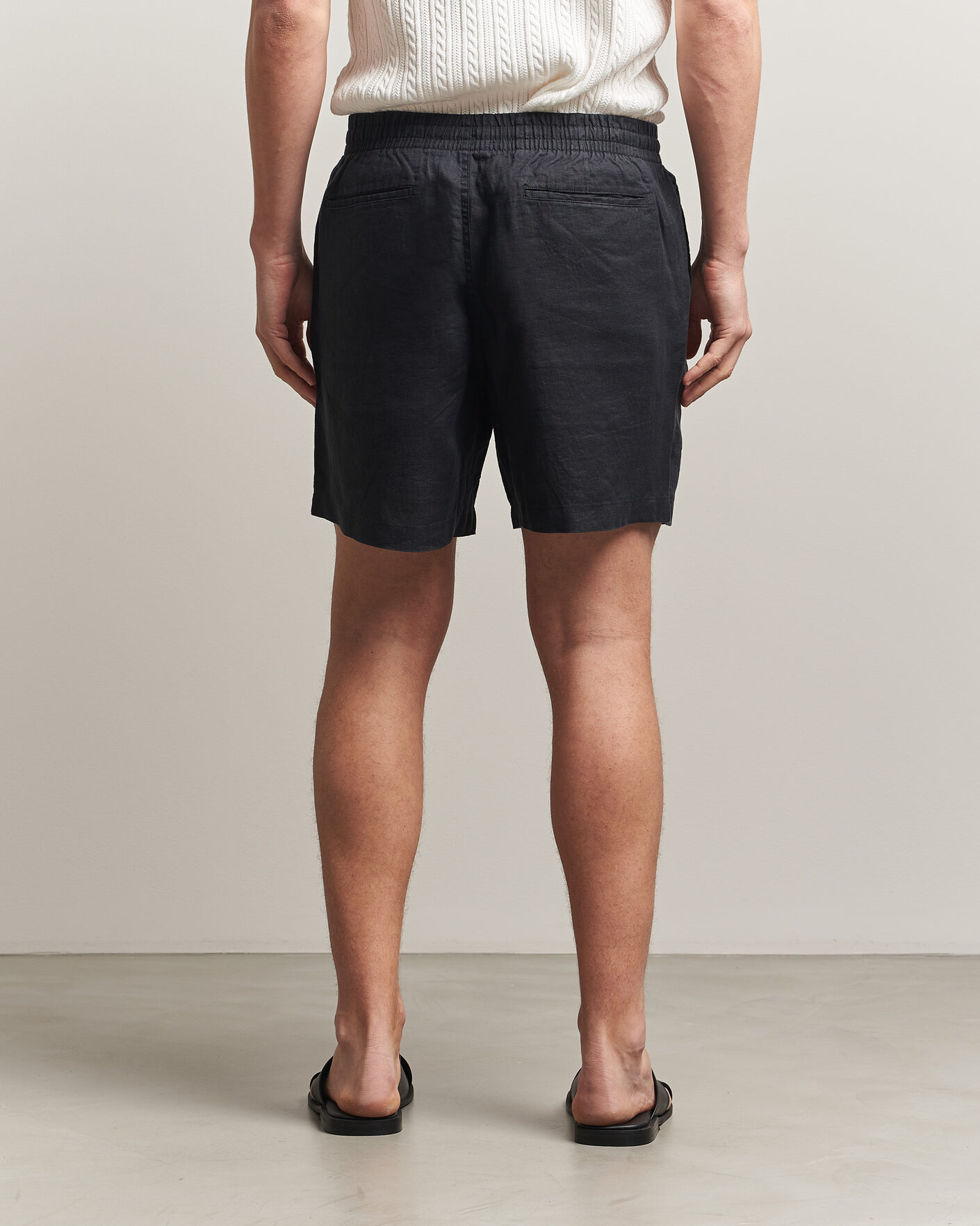 Men | Shorts | Polo Ralph Lauren | Dyed Linen Shorts Polo Black