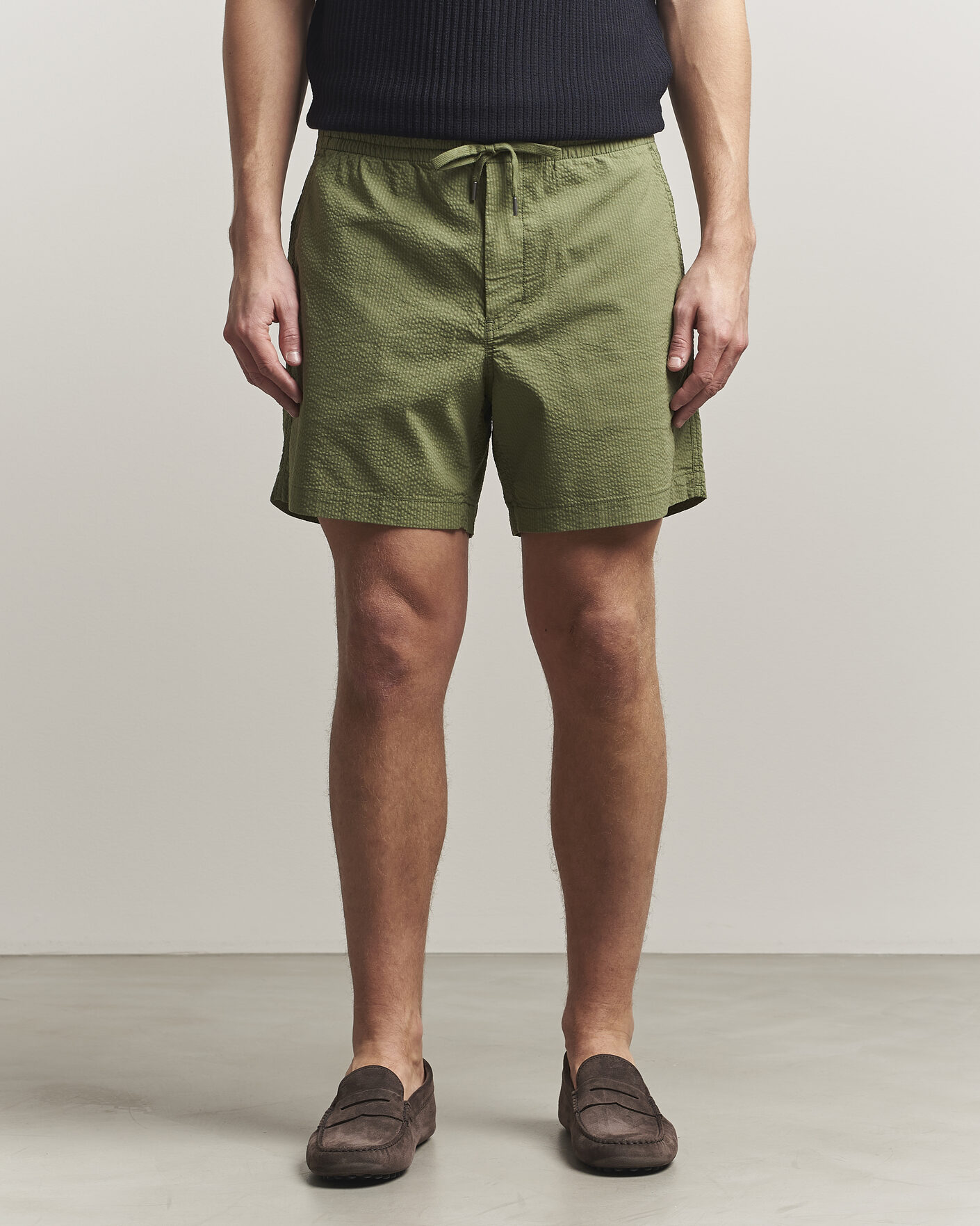 Polo Ralph Lauren Seersucker Shorts Supply Olive at CareOfCarl.com