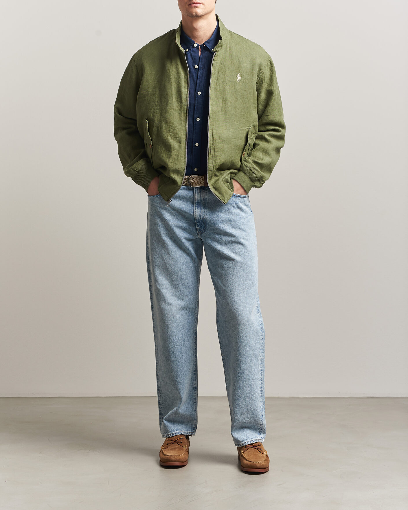 Men | Coats & Jackets | Polo Ralph Lauren | Linen Herringbone Windbreaker Garden Trail