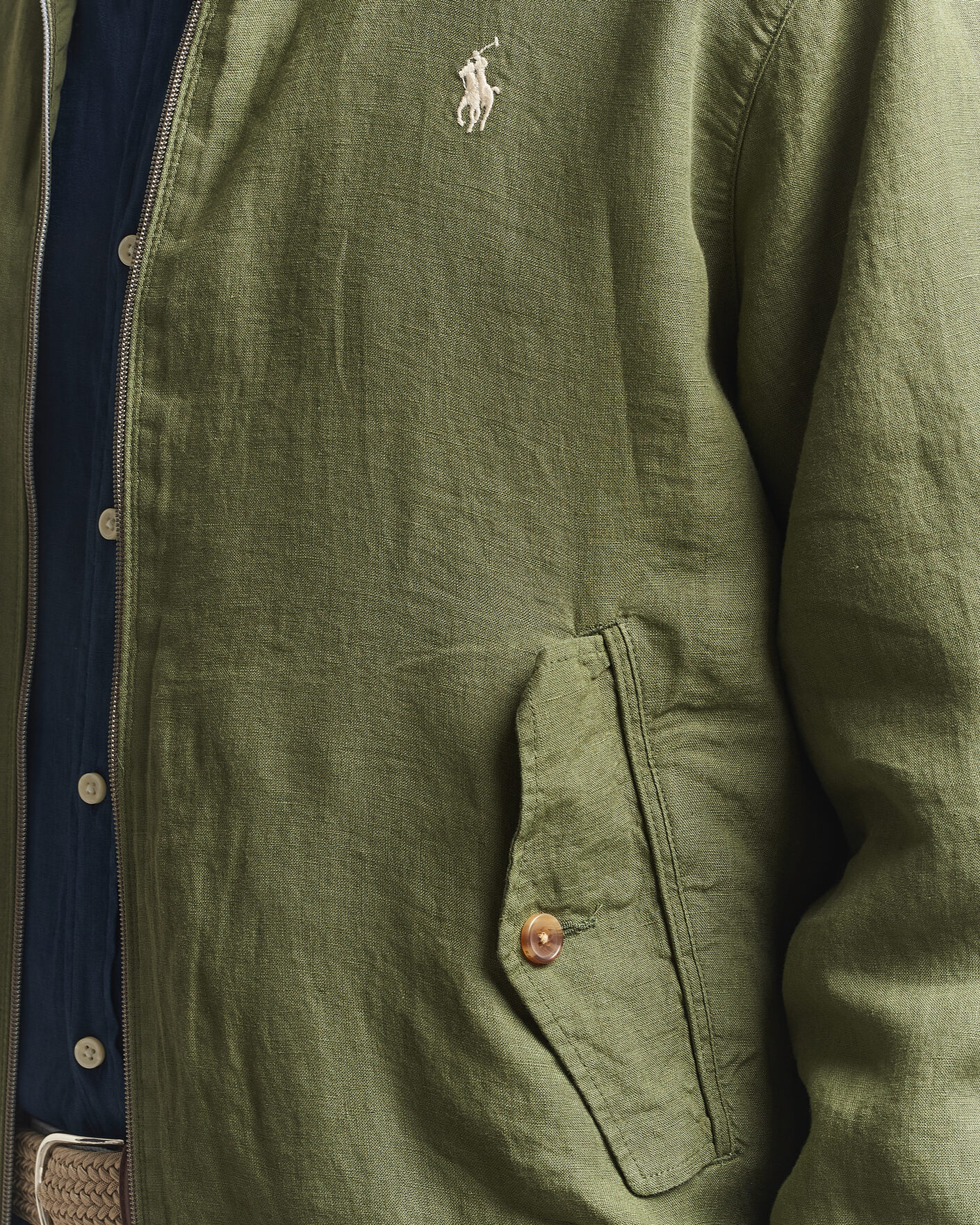Men | Coats & Jackets | Polo Ralph Lauren | Linen Herringbone Windbreaker Garden Trail