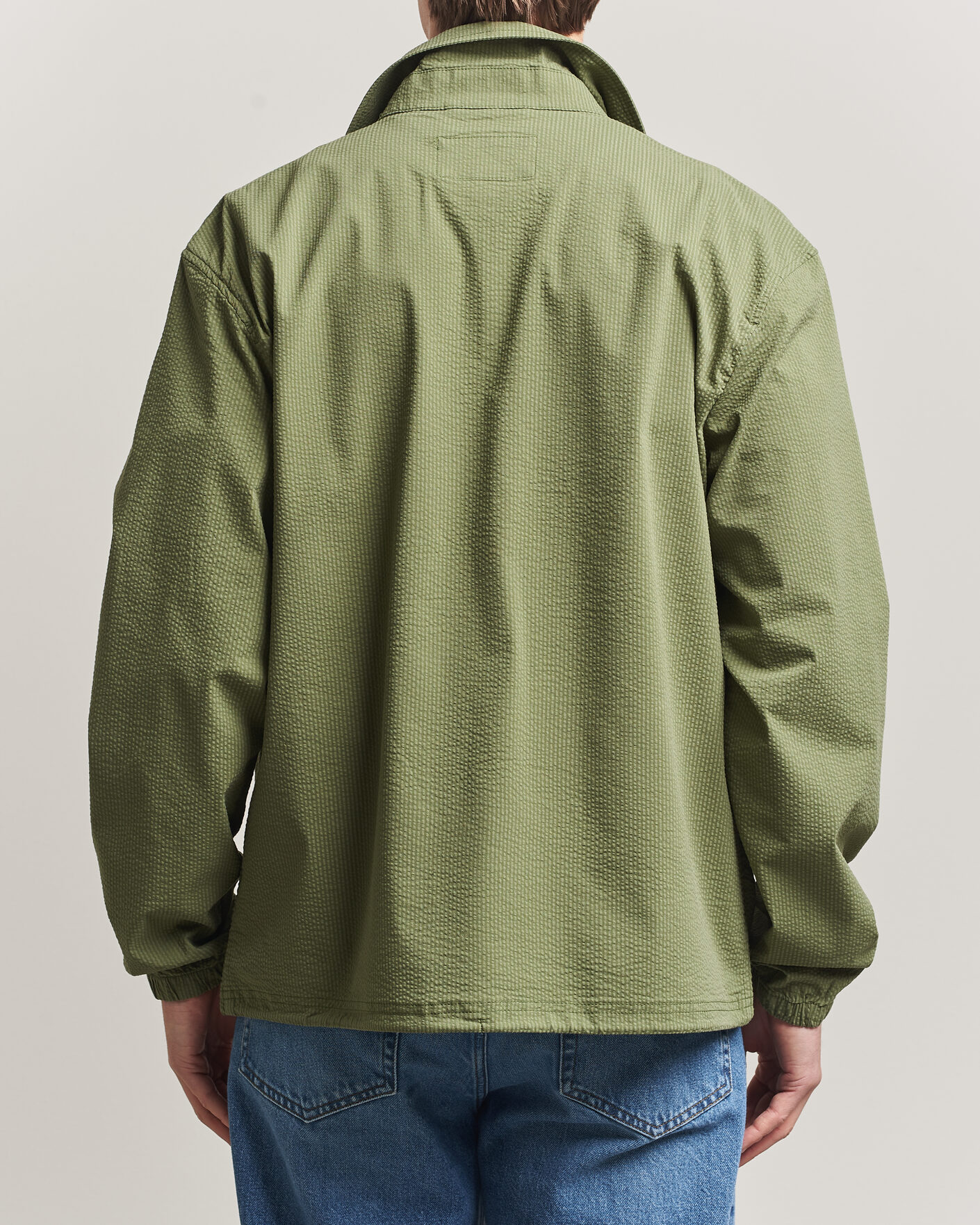 Men | Coats & Jackets | Polo Ralph Lauren | Seersucker Windbreaker Jacket Supply Olive