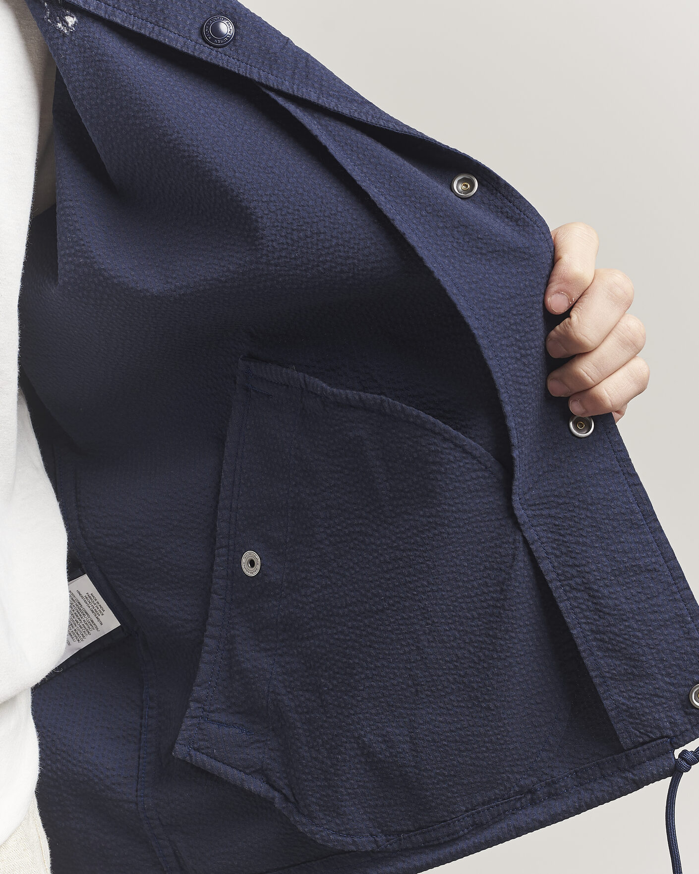 Men | Coats & Jackets | Polo Ralph Lauren | Seersucker Windbreaker Jacket Newport Navy