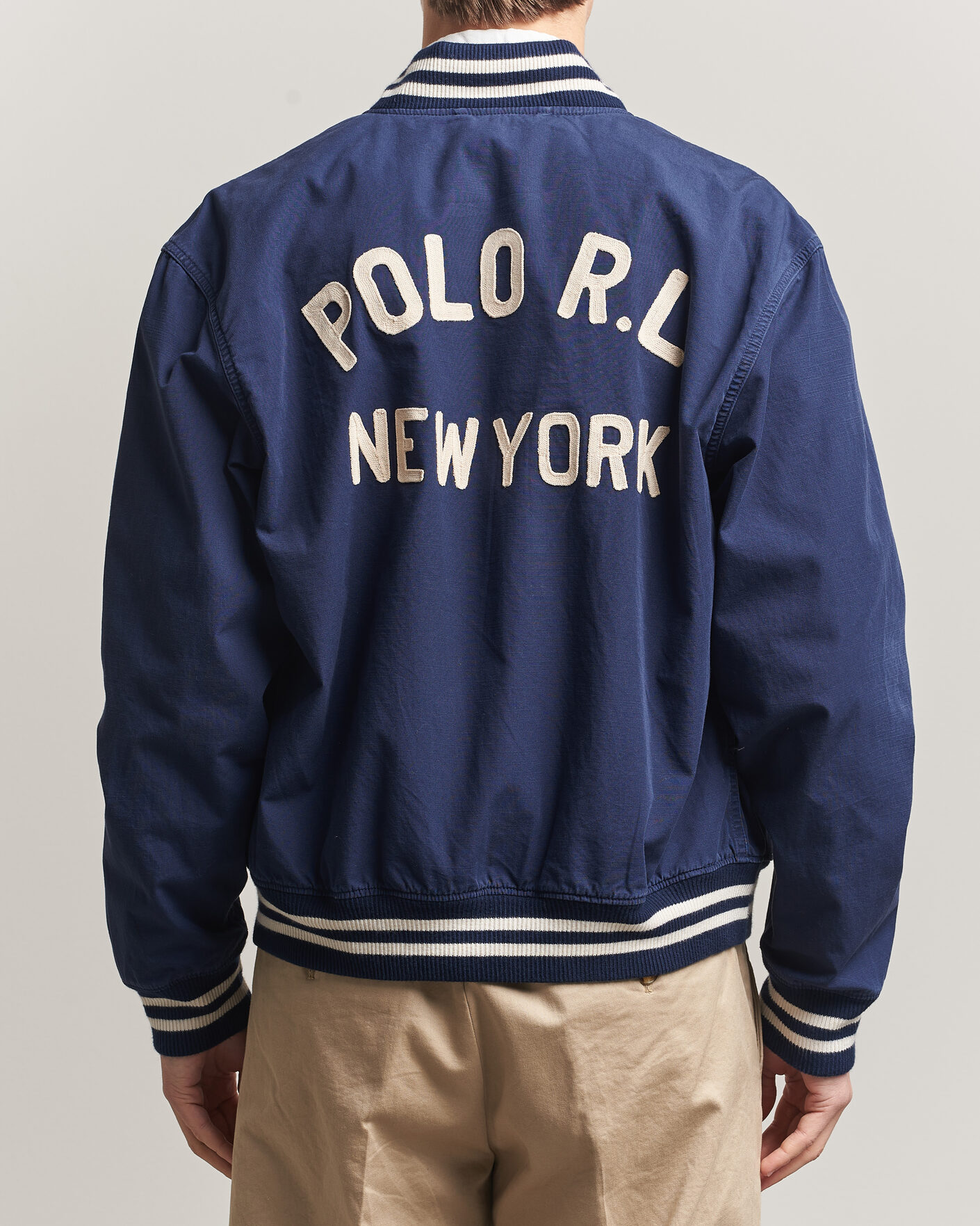 Men | Coats & Jackets | Polo Ralph Lauren | Rustic Canvas Bomberjacket Newport Navy