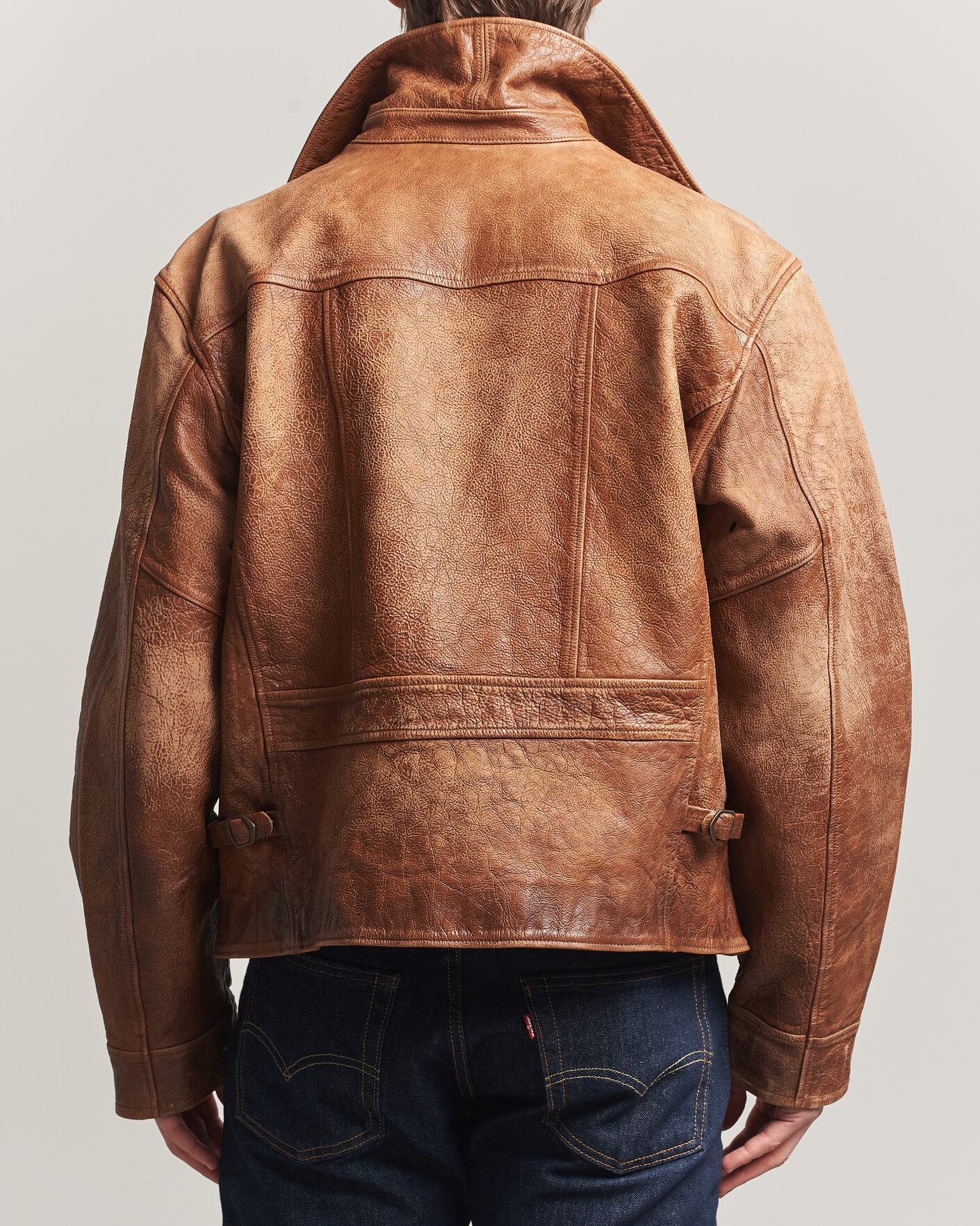 Men | Coats & Jackets | Polo Ralph Lauren | Cow Leather Moto Jacket Brown