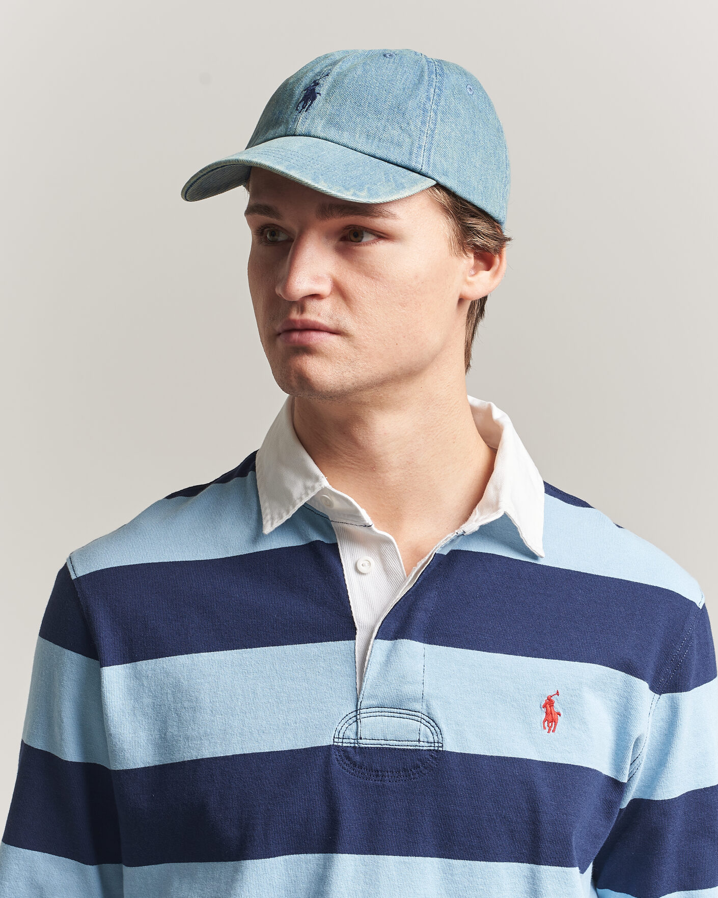 Men | Hats & Caps | Polo Ralph Lauren | Denim Cap Light Wash