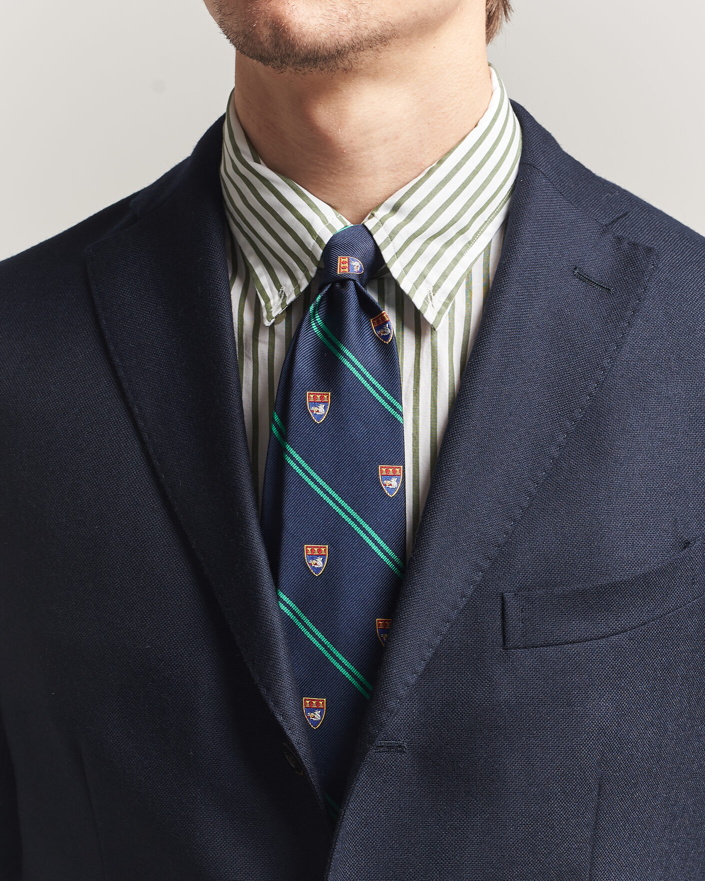 Men | Ties | Polo Ralph Lauren | Boarshead Club Tie Navy/Green
