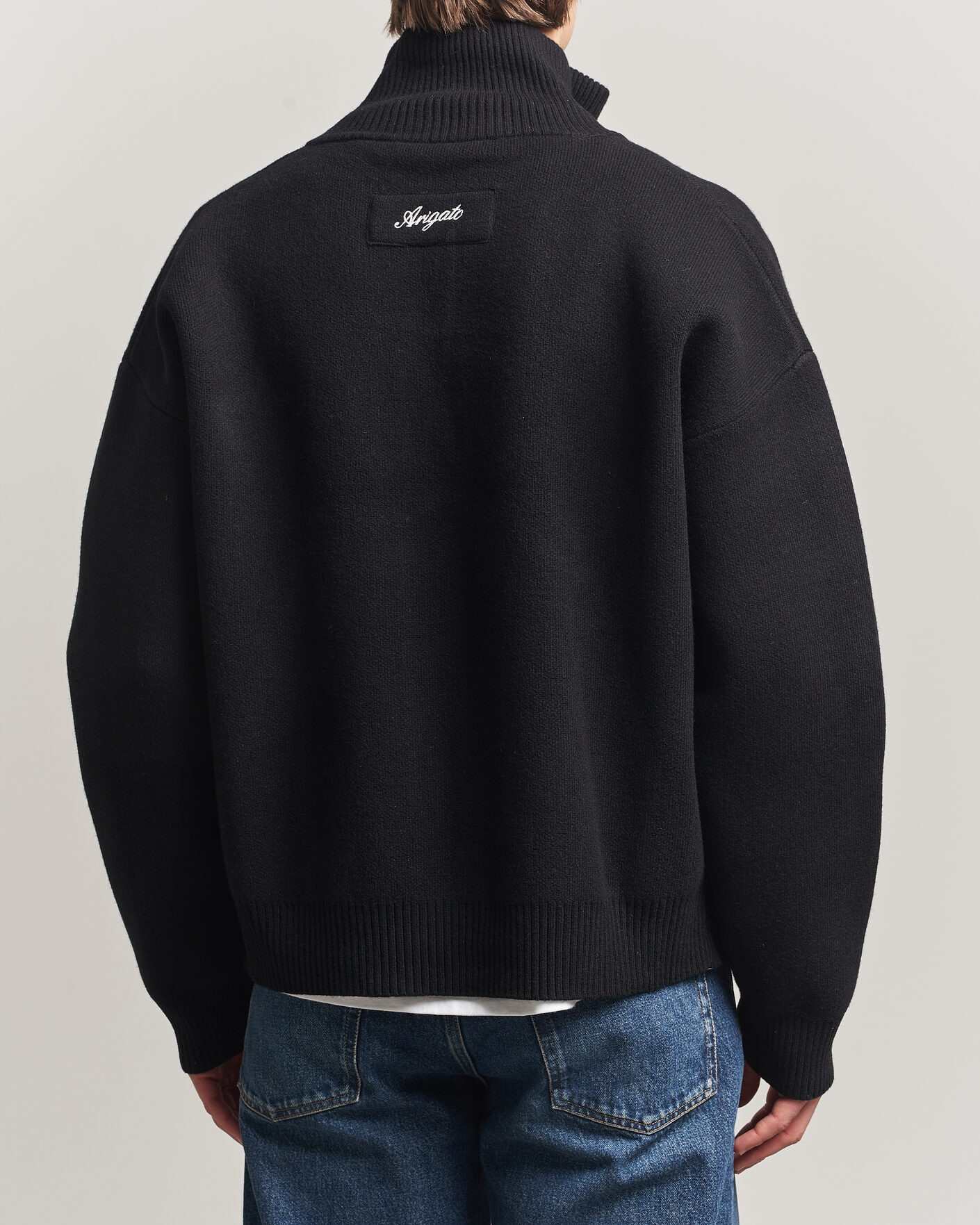 Men | Sweaters & Knitwear | Axel Arigato | Core Zip-Up Sweater Black
