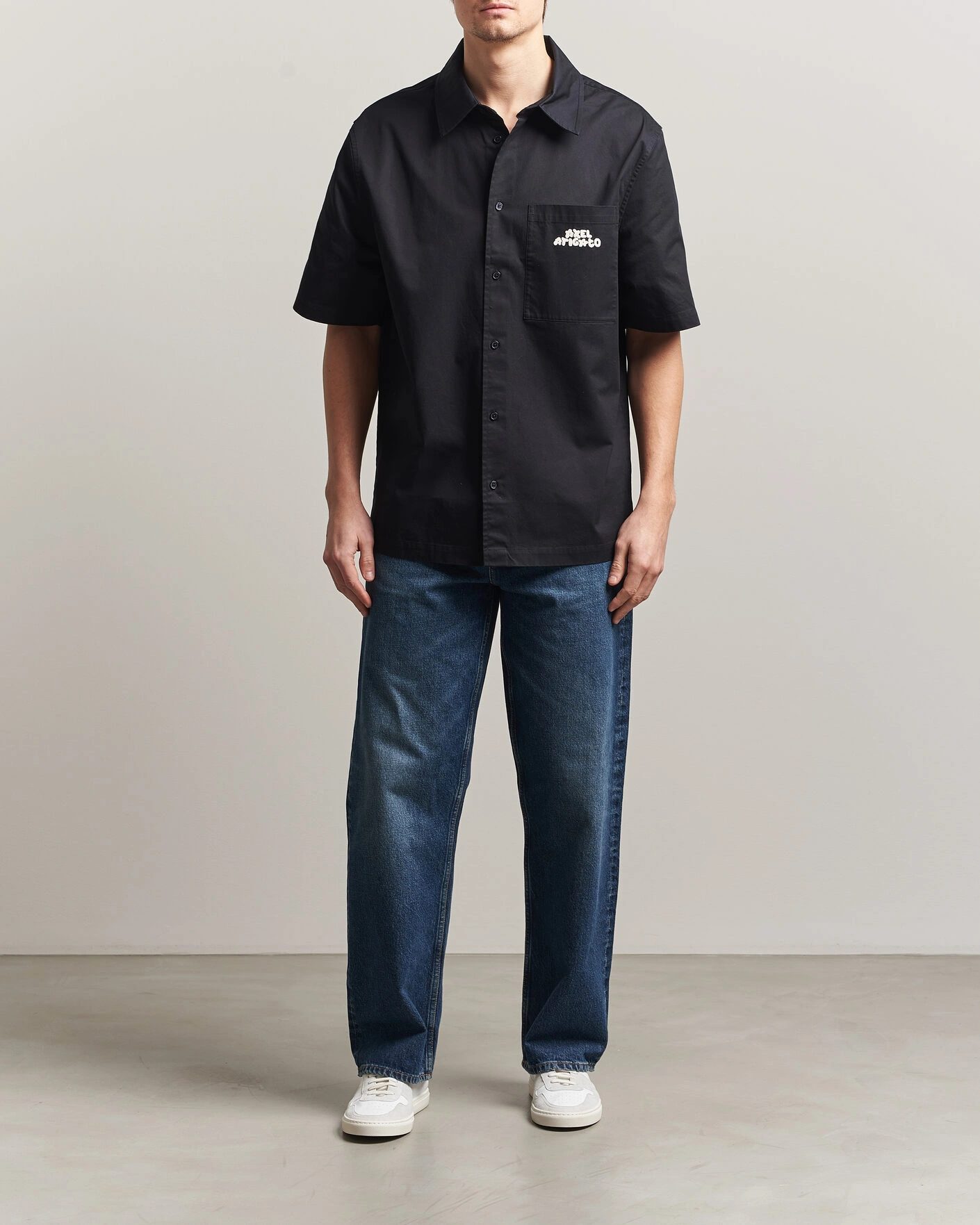 Men | Shirts | Axel Arigato | Drew Short Sleeve Shirt Black
