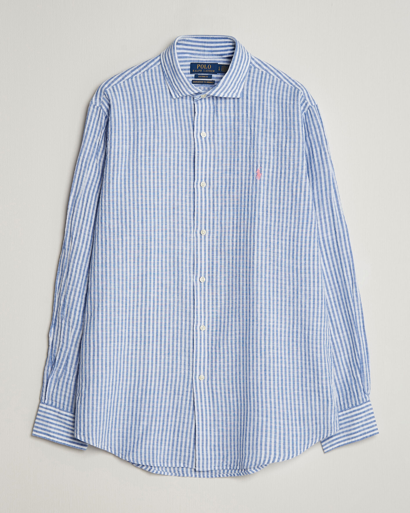 Men | Shirts | Polo Ralph Lauren | Cotton/Linen Seersucker Shirt Blue/White