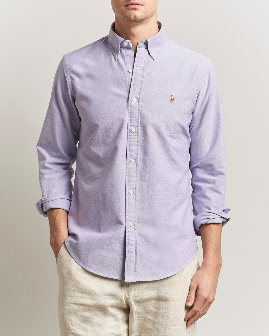 Men | Shirts | Polo Ralph Lauren | Custom Fit Oxford Shirt Tissel Purple