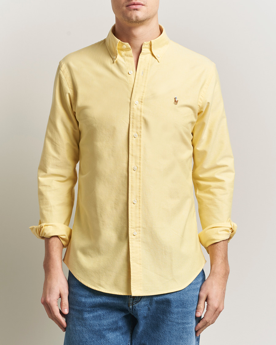 Men | Shirts | Polo Ralph Lauren | Custom Fit Oxford Shirt Yellow
