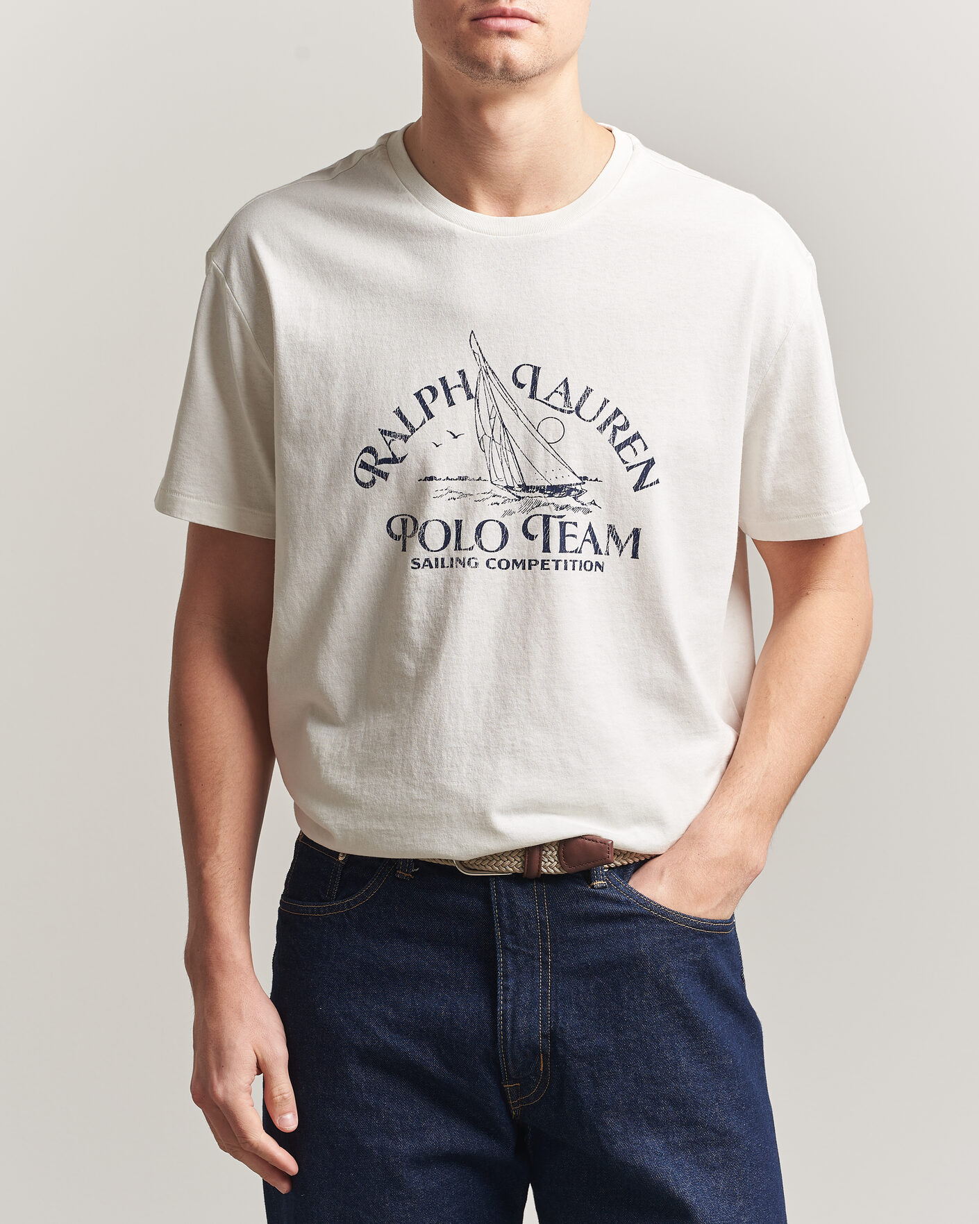 Men | T-Shirts | Polo Ralph Lauren | Ralph's Beach Club Printed Tee Deckwash White