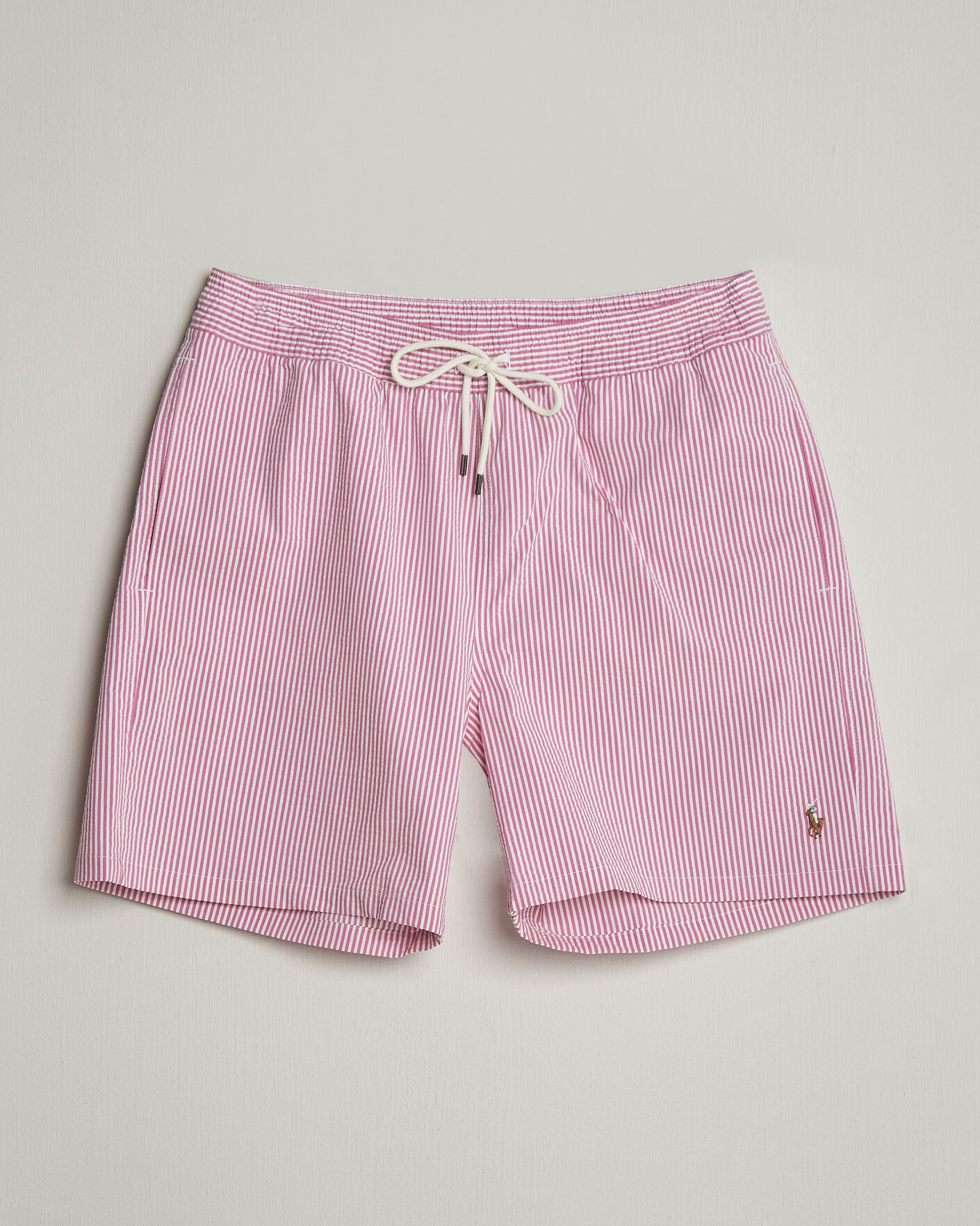 Men | Swimwear | Polo Ralph Lauren | Traveler Mid Trunk Seersucker Rose