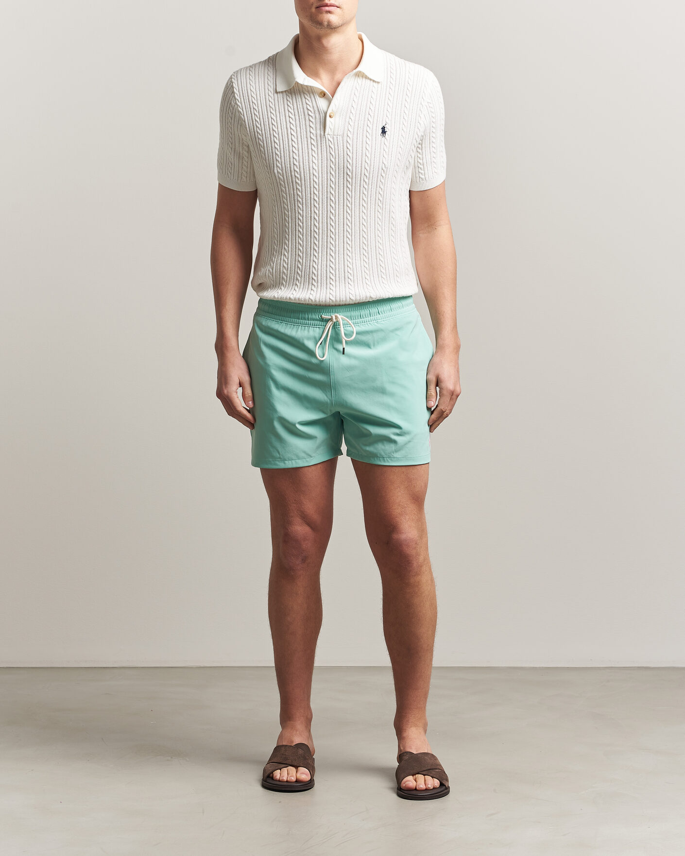 Men | Swimwear | Polo Ralph Lauren | Traveler Slim Trunk Celadon