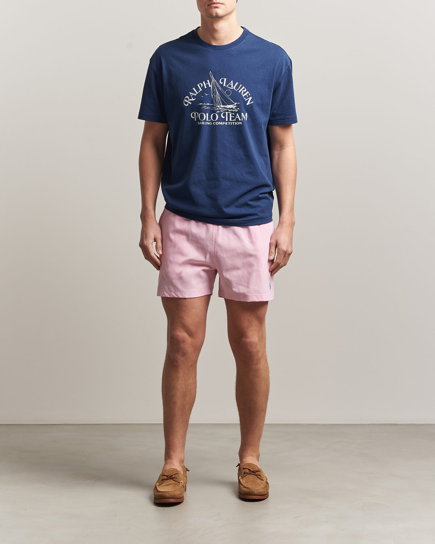 Men | Swimwear | Polo Ralph Lauren | Traveler Slim Trunk Pink