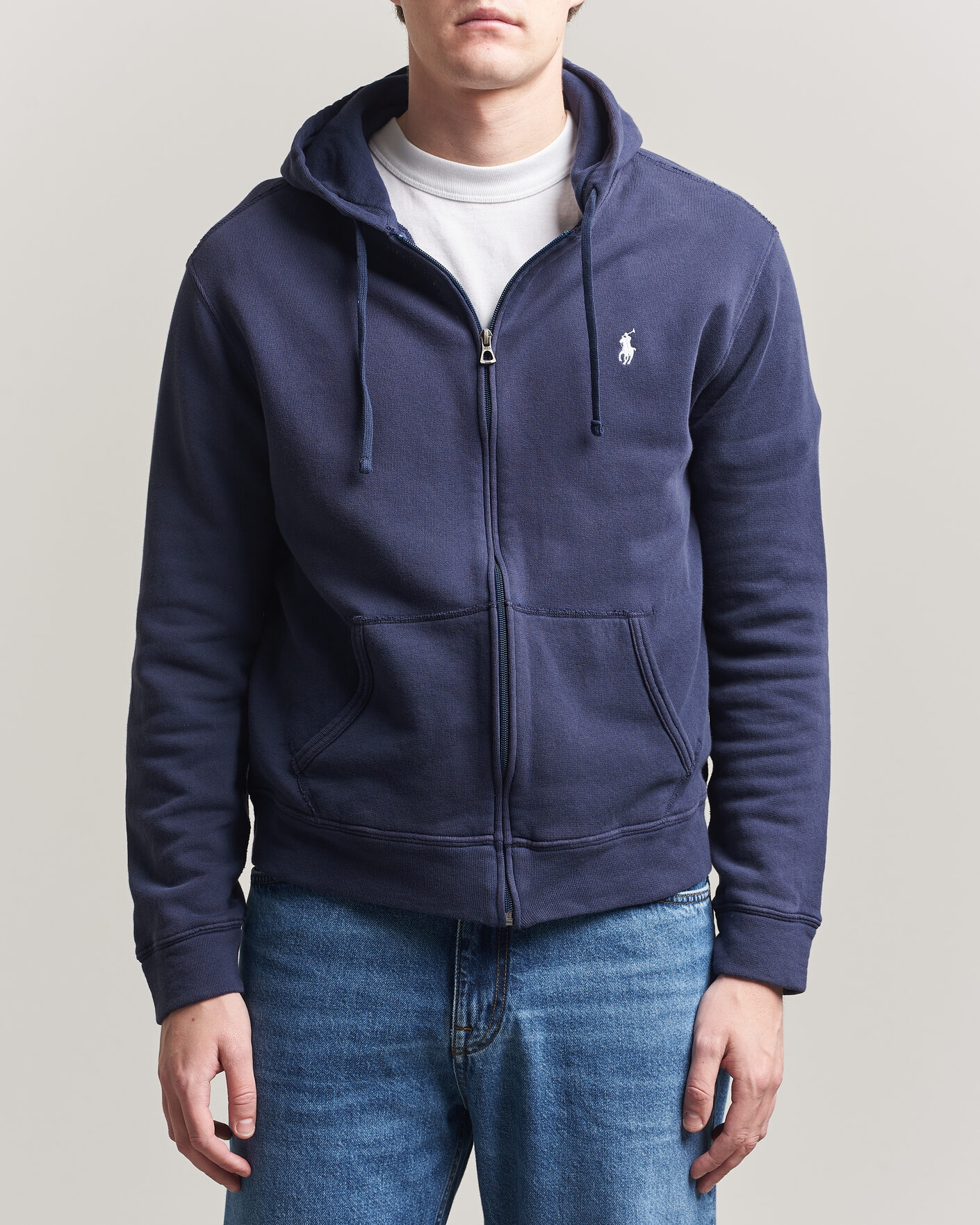 Men | Sweaters & Knitwear | Polo Ralph Lauren | Island Terry Full Zip Hoodie Newport Navy