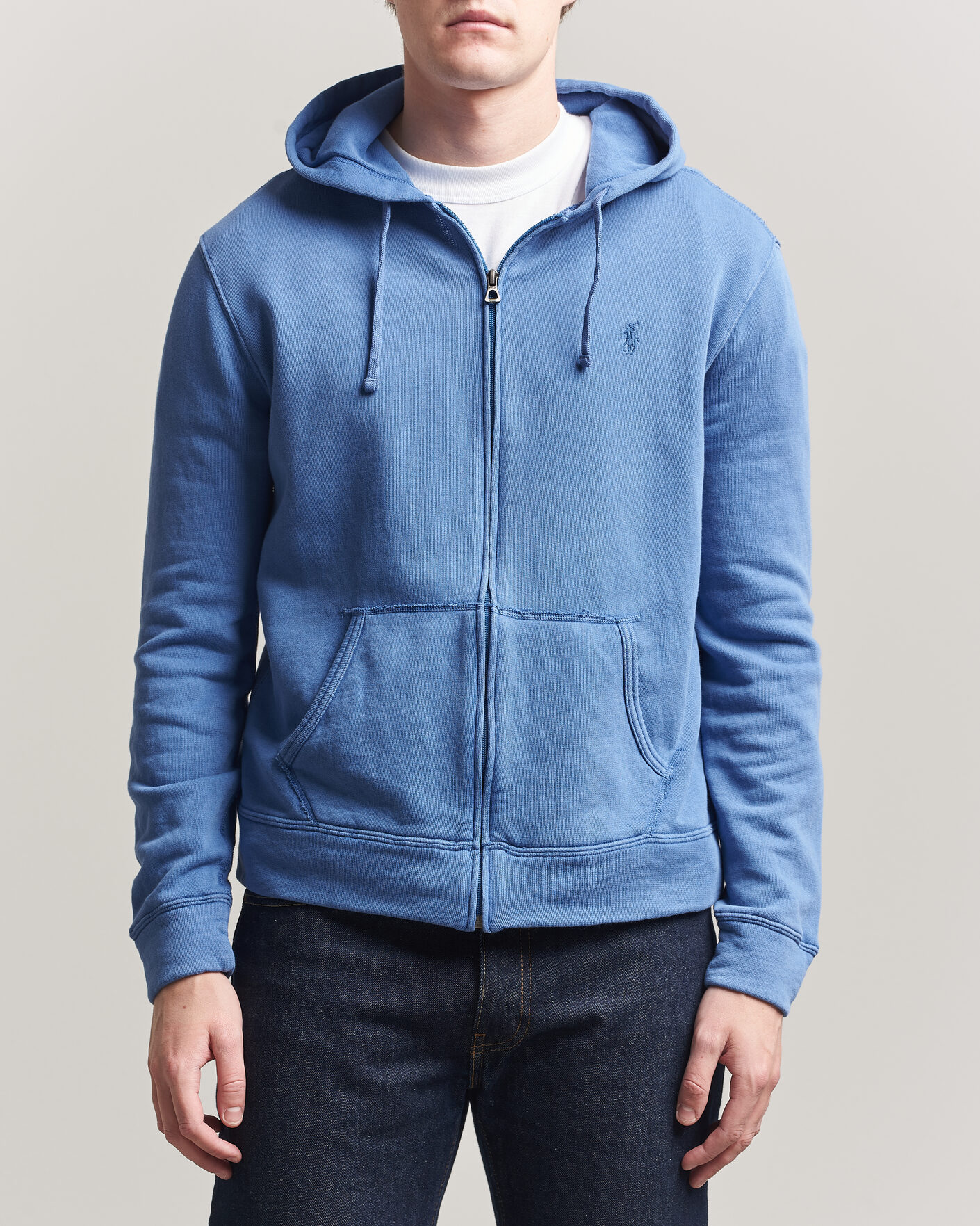 Men | Sweaters & Knitwear | Polo Ralph Lauren | Island Terry Full Zip Hoodie Modern Royal