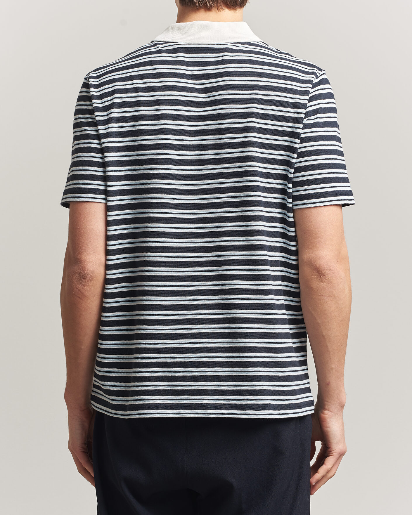 Men | Polo Shirts | A.P.C. | Oscar Striped Polo Dark Navy