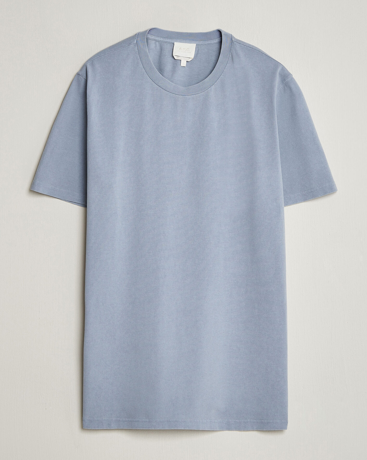 Men | T-Shirts | A.P.C. | Printed Crew Neck T-Shirt Light Blue