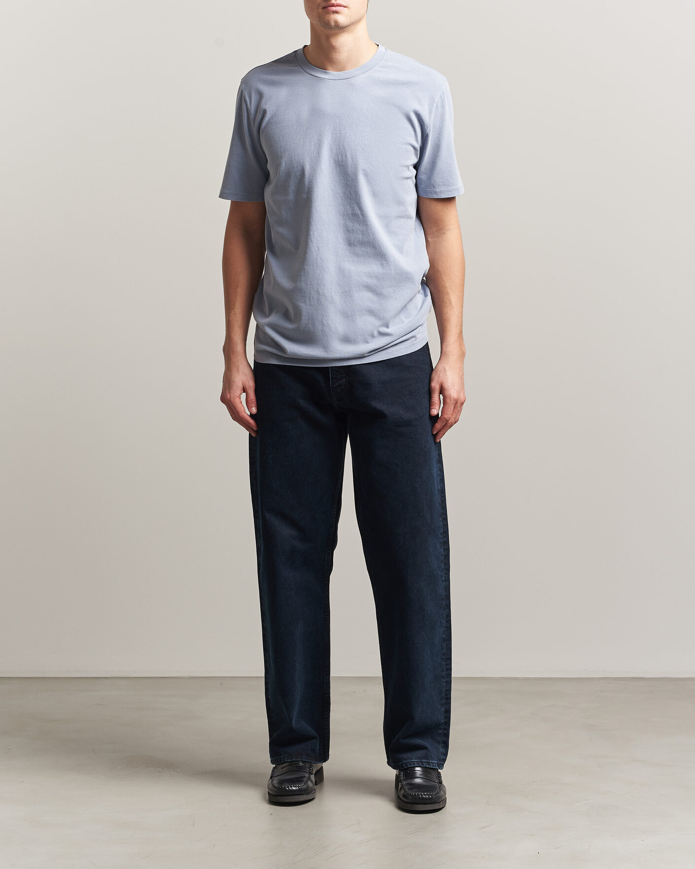 Men | T-Shirts | A.P.C. | Printed Crew Neck T-Shirt Light Blue