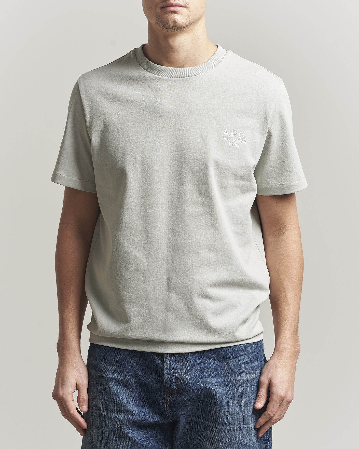 Men | T-Shirts | A.P.C. | Rue Madame T-Shirt Light Green