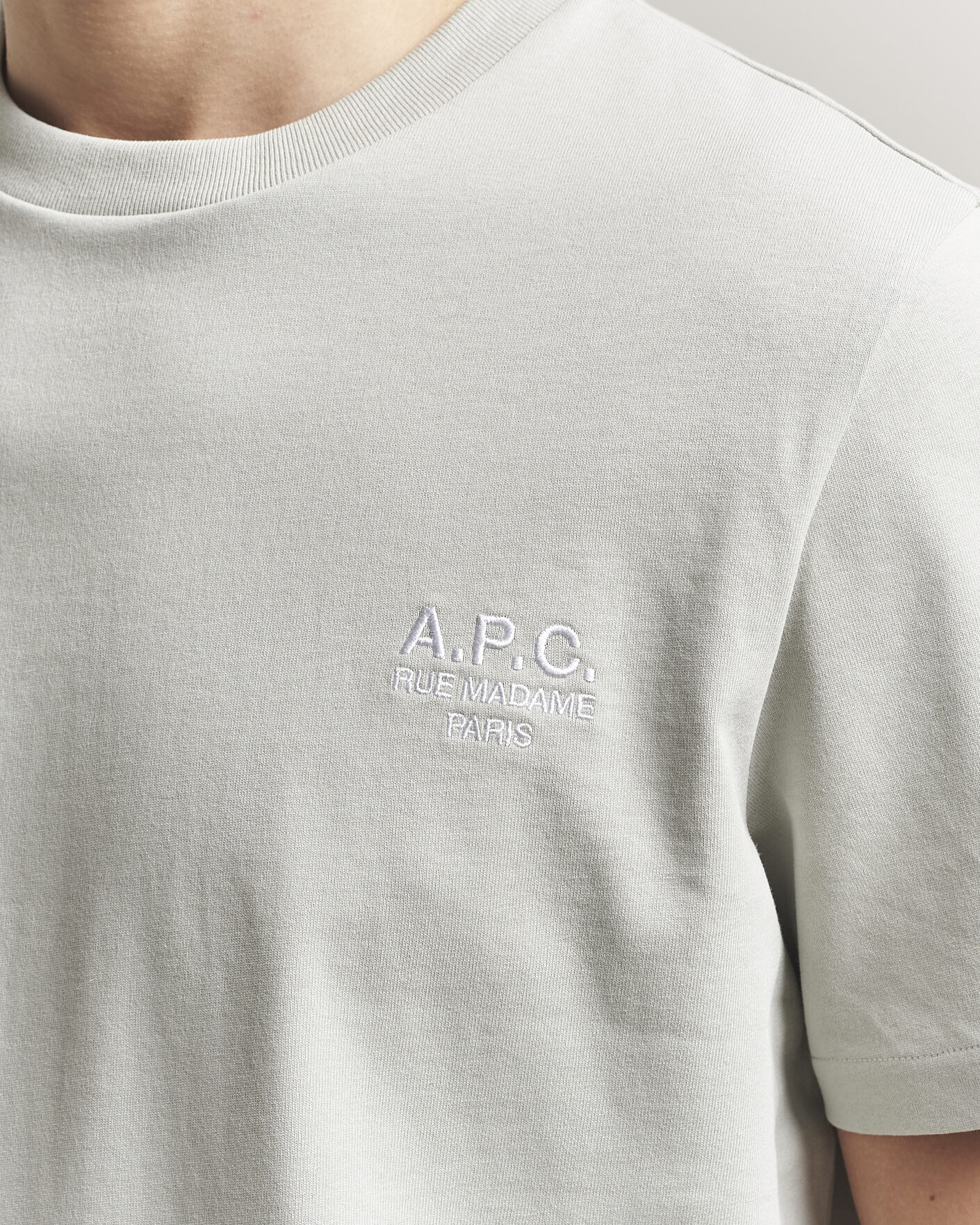 Men | T-Shirts | A.P.C. | Rue Madame T-Shirt Light Green