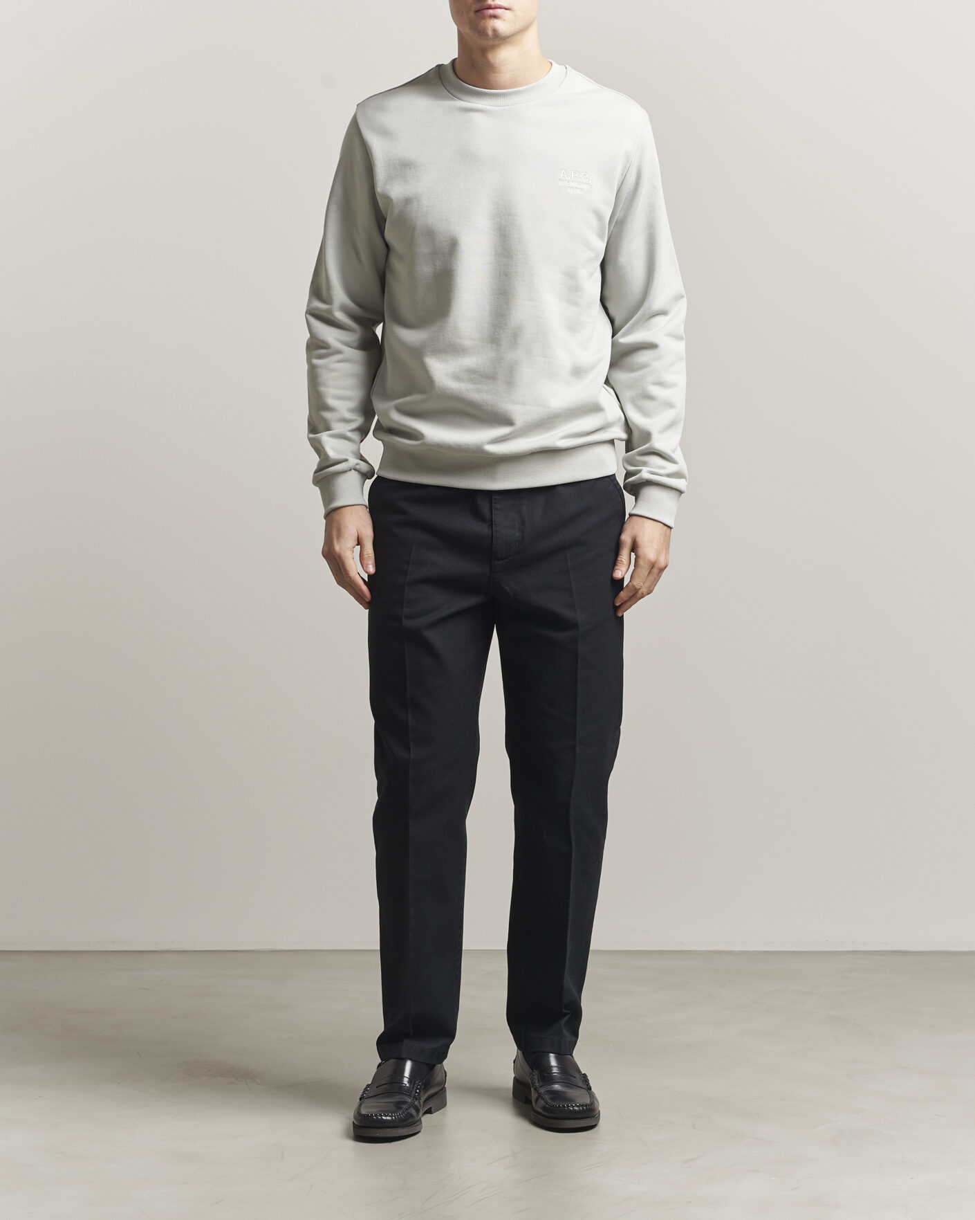 Men | Sweaters & Knitwear | A.P.C. | Rue Madame Sweatshirt Light Green