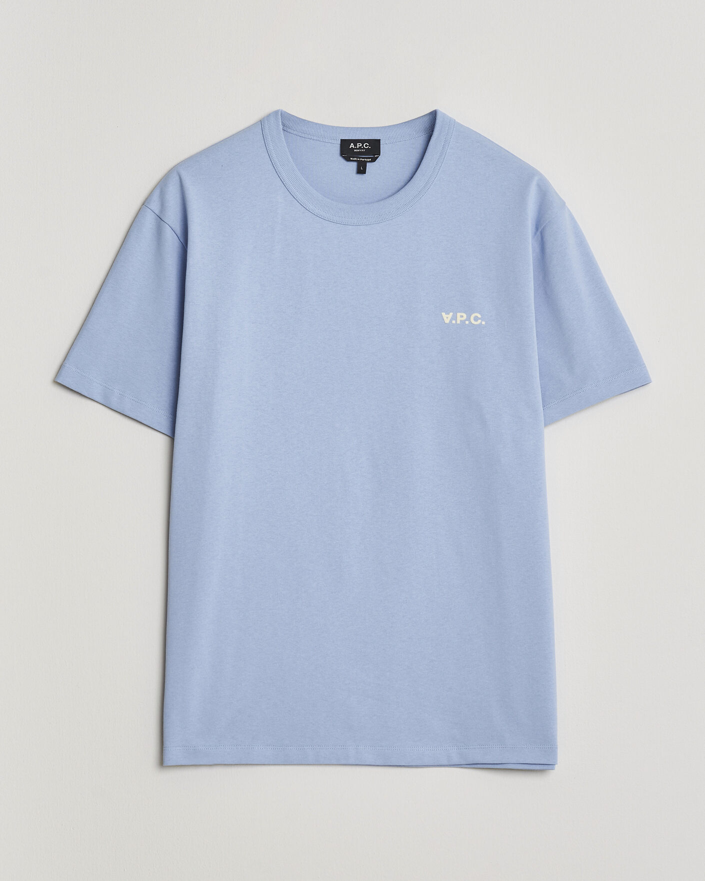 Men | T-Shirts | A.P.C. | Boxy Fit Petit VPC T-Shirt Light Blue