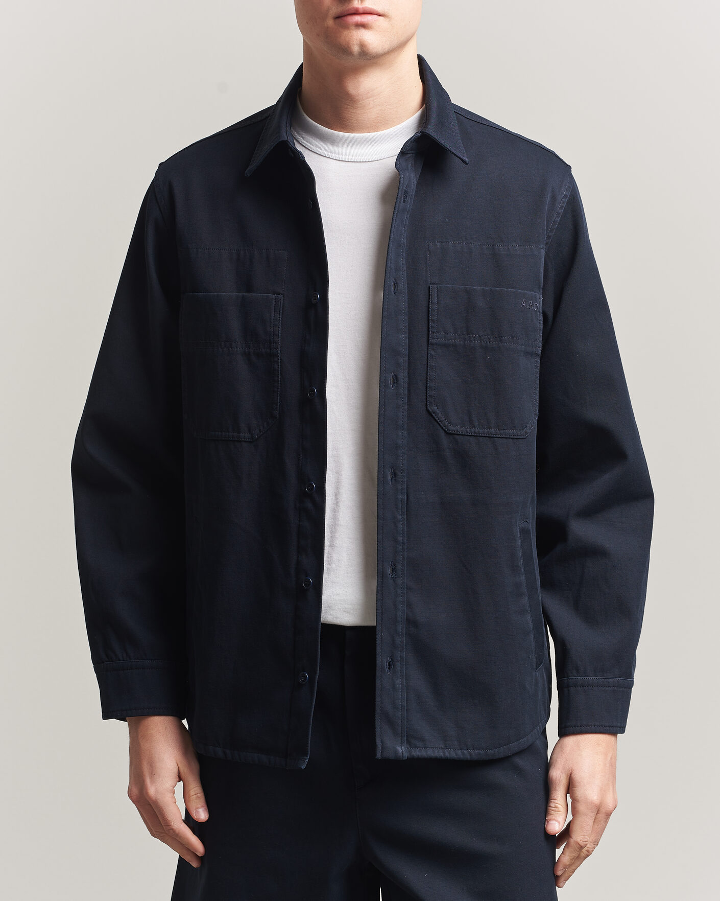 Men | Shirts | A.P.C. | Noah Cotton Overshirt Dark Navy