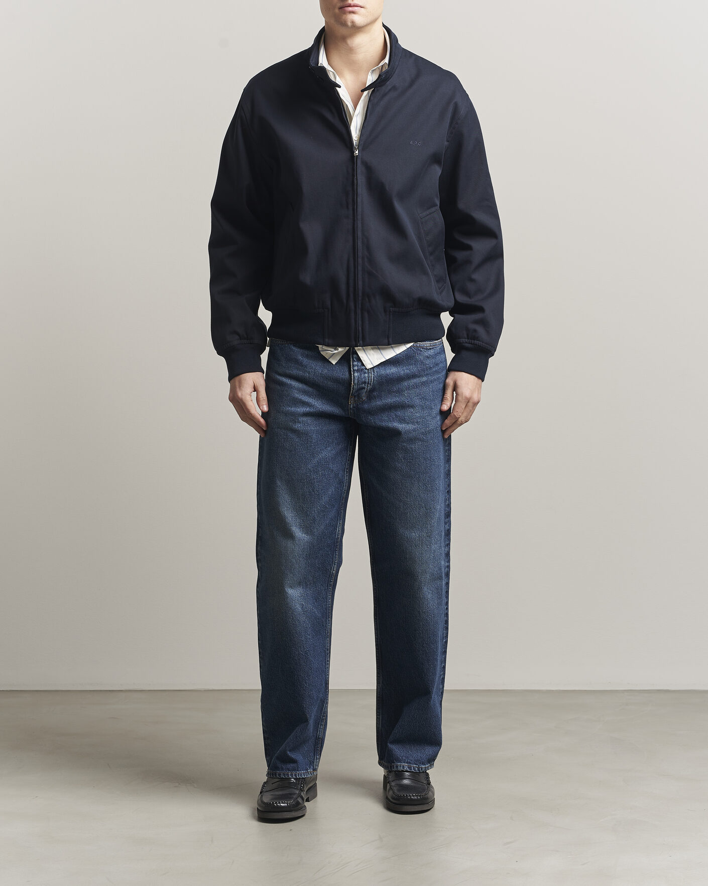 A.P.C. Zipped Jacket Dark Navy at CareOfCarl.com