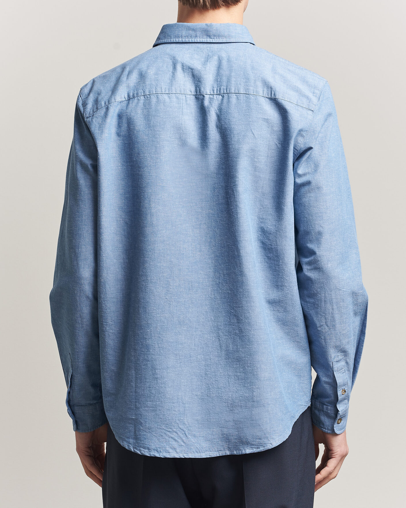 Men | Shirts | A.P.C. | Harris Cotton/Linen Shirt Blue