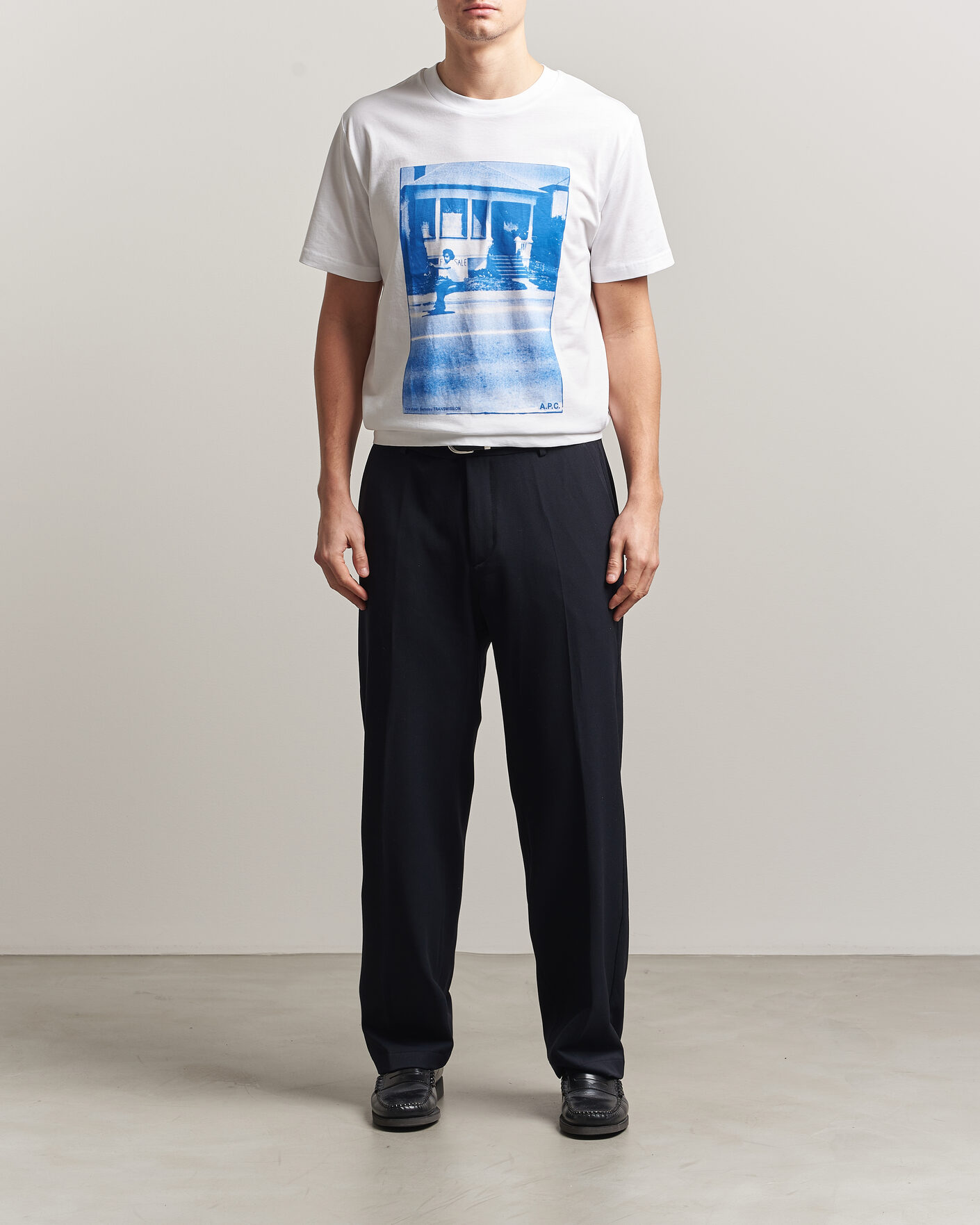 Men | T-Shirts | A.P.C. | Cali Printed T-Shirt Blue