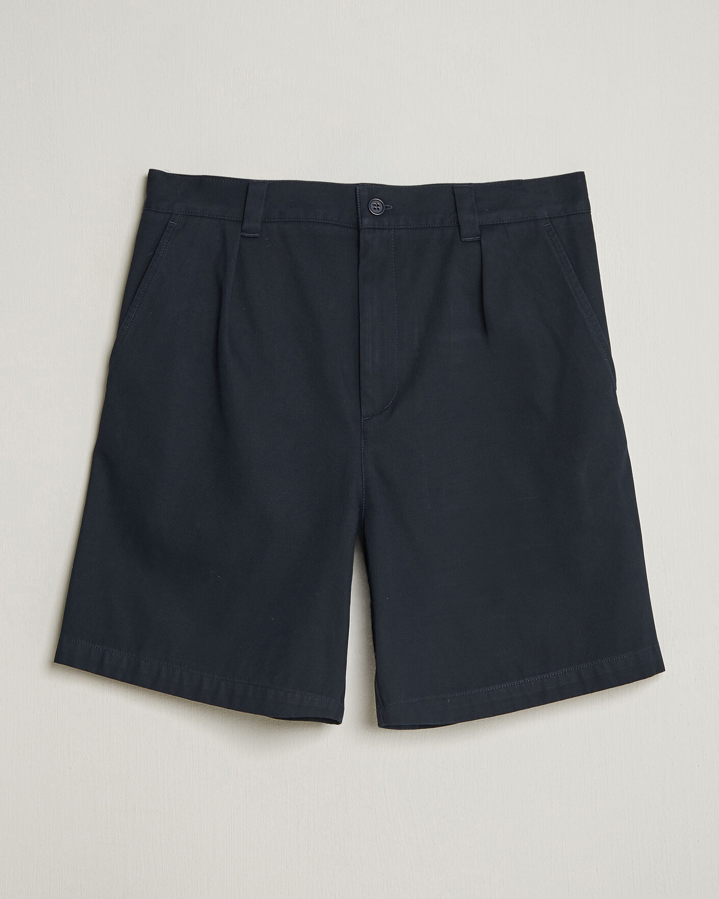 A.P.C. Otis Cotton Chino Shorts Dark Navy at CareOfCarl.com