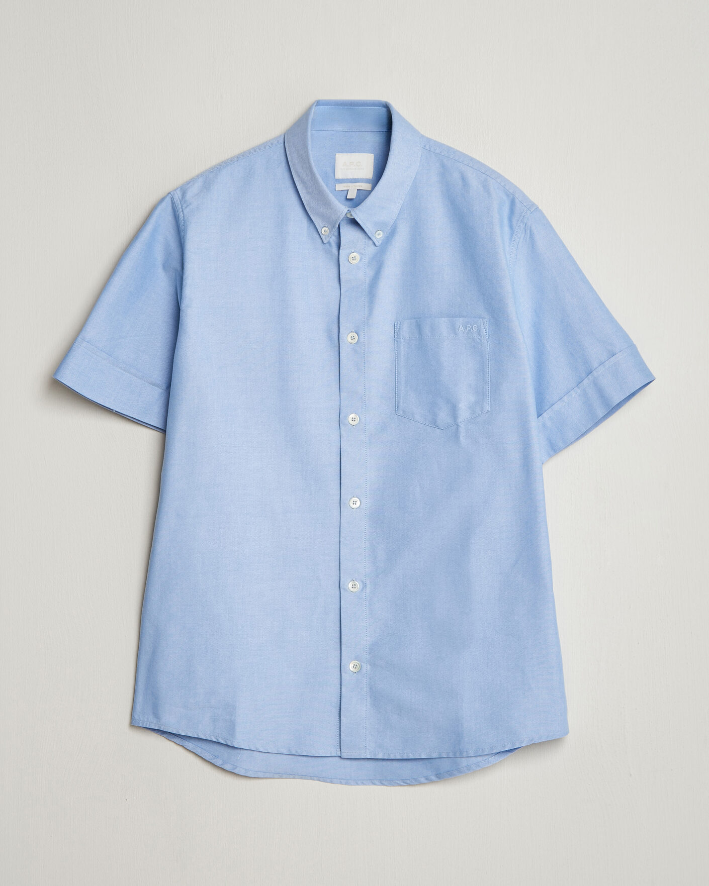 Men | Shirts | A.P.C. | Jack Short Sleeve Shirt Light Blue