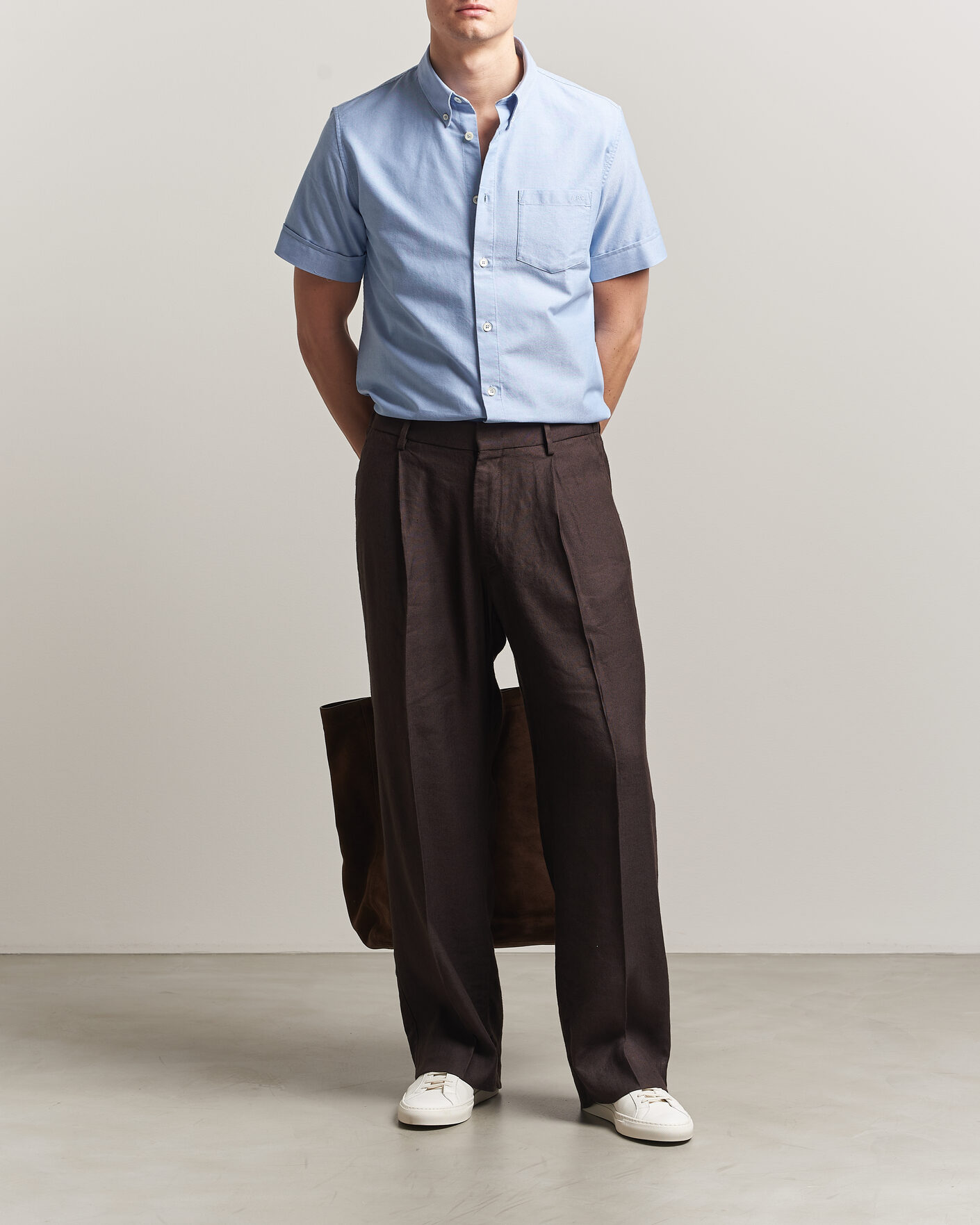 Men | Shirts | A.P.C. | Jack Short Sleeve Shirt Light Blue