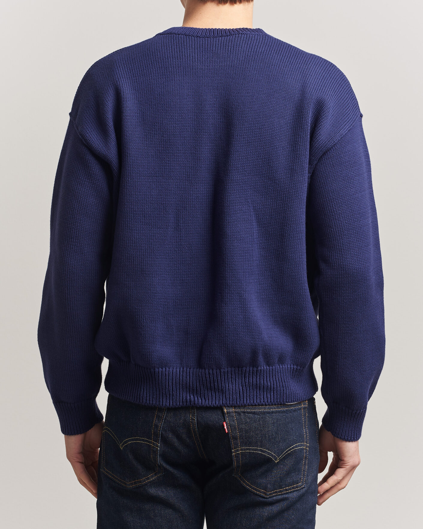 Men | Sweaters & Knitwear | A.P.C. | Leo Cotton Knitted Sweater Dark Blue