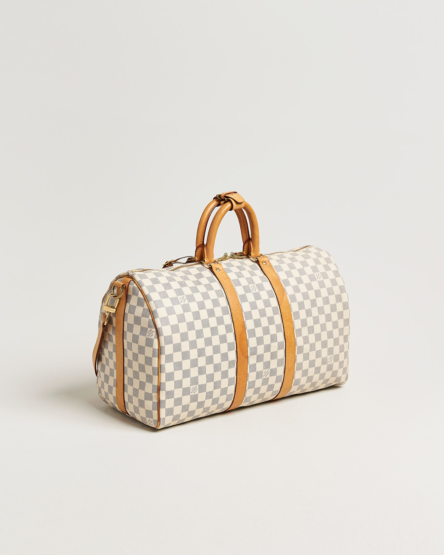Men | Pre-Owned & Vintage Bags | Louis Vuitton Pre-Owned | Keepall Bandouliére Damier Azur