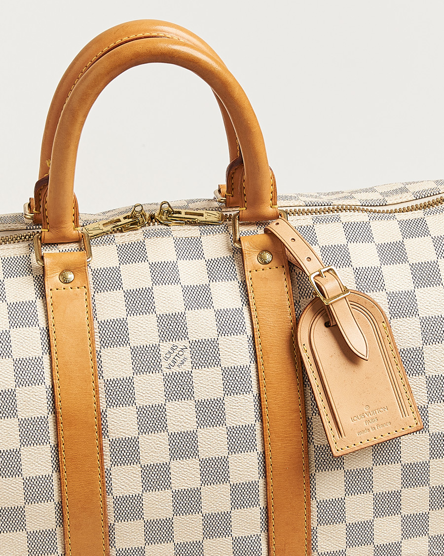 Men | Pre-Owned & Vintage Bags | Louis Vuitton Pre-Owned | Keepall Bandouliére Damier Azur