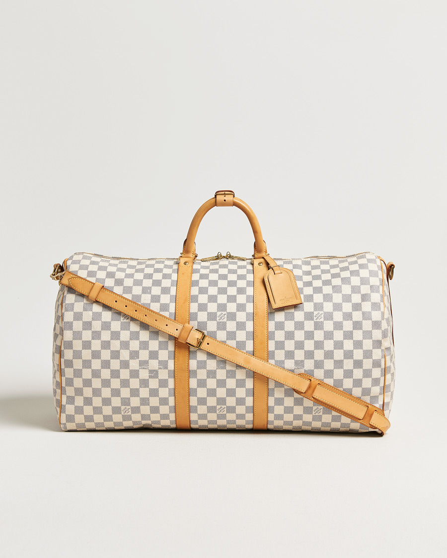 Men | Pre-Owned & Vintage Bags | Louis Vuitton Pre-Owned | Keepall Bandouliére Damier Azur