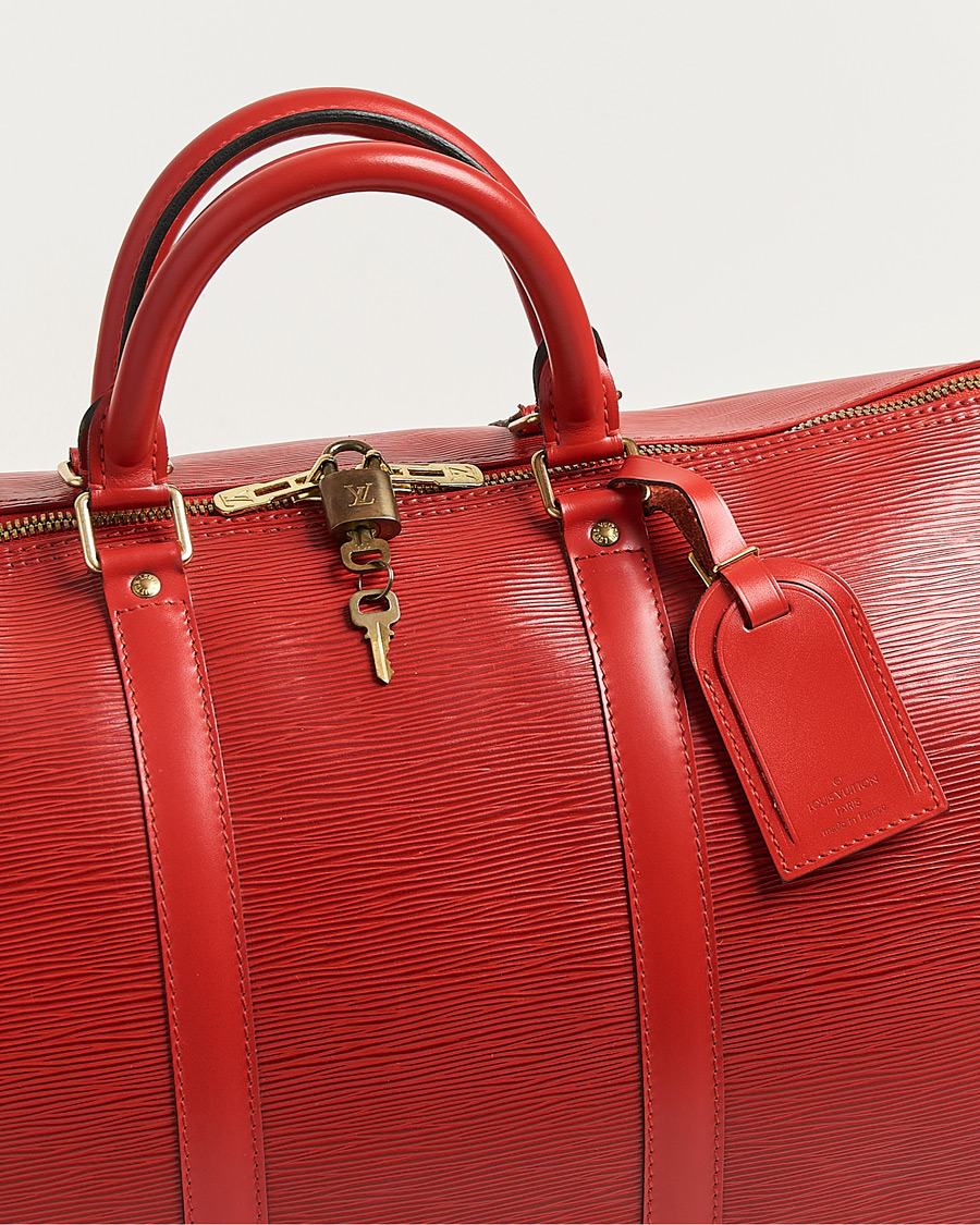 Men | Pre-Owned & Vintage Bags | Louis Vuitton Pre-Owned | Keepall 50 Epi Leather Red