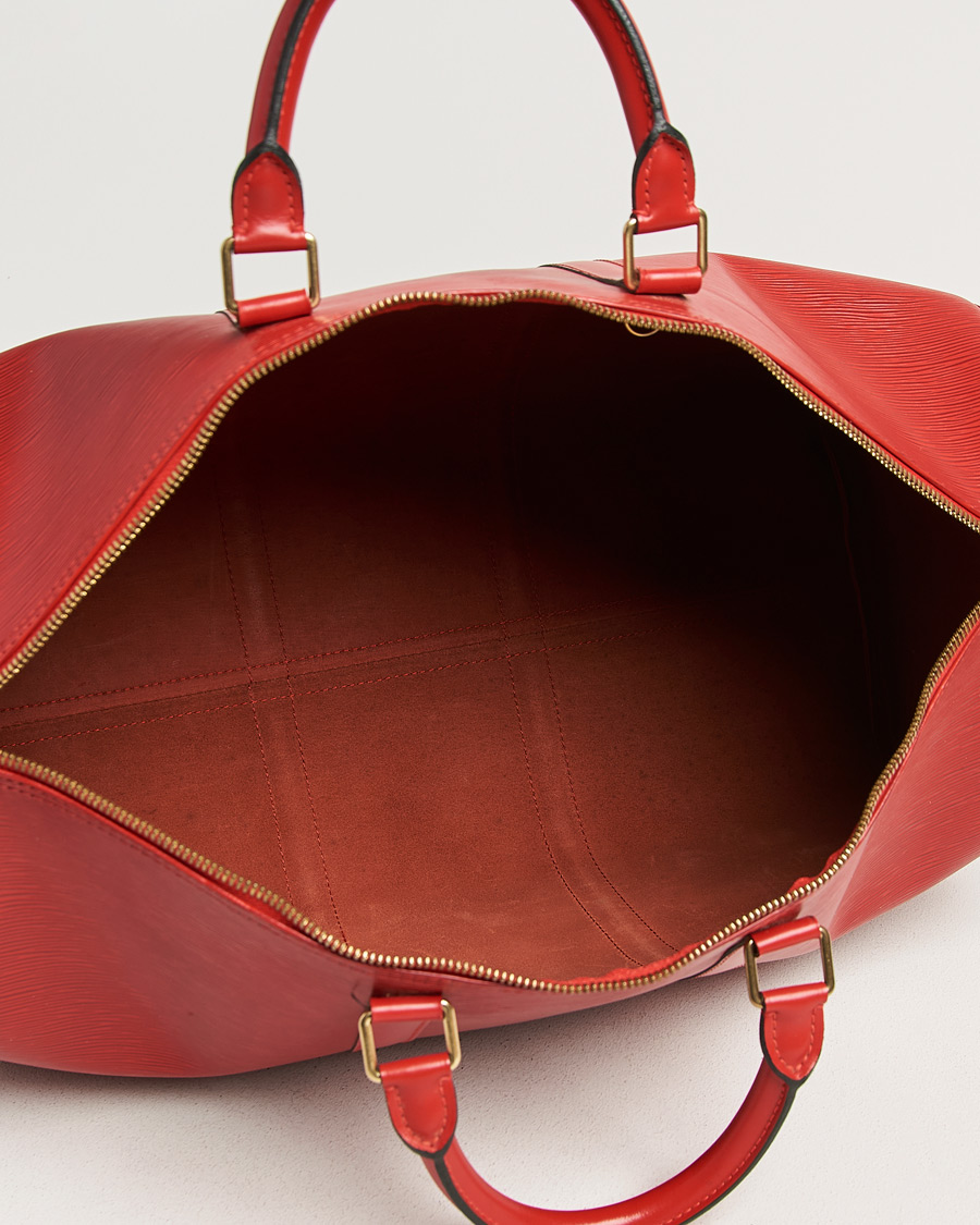 Men | Pre-Owned & Vintage Bags | Louis Vuitton Pre-Owned | Keepall 50 Epi Leather Red