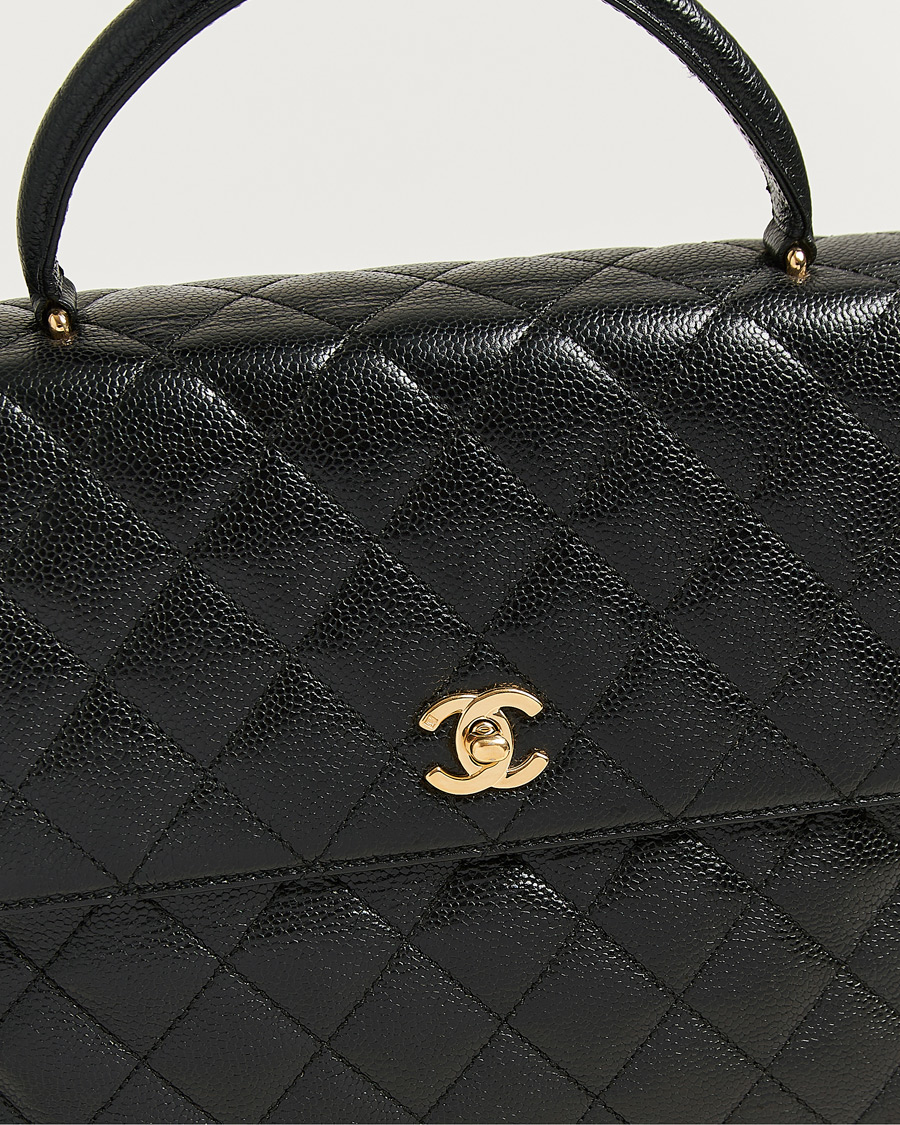 Men | Pre-Owned & Vintage Bags | Chanel Pre-Owned | Kelly Top Handle Bag Caviar Black