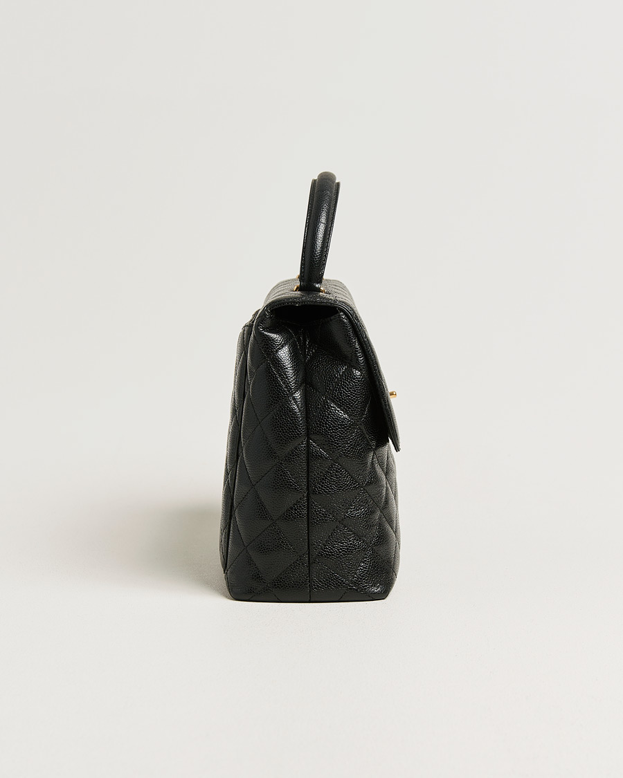 Men | Pre-Owned & Vintage Bags | Chanel Pre-Owned | Kelly Top Handle Bag Caviar Black