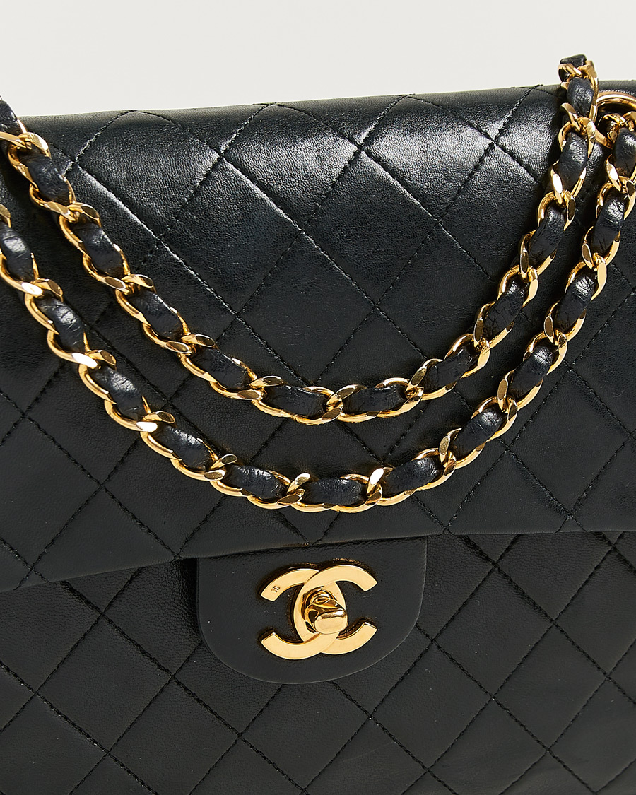 Men | Pre-Owned & Vintage Bags | Chanel Pre-Owned | Single Flap Bag Lambskin Black