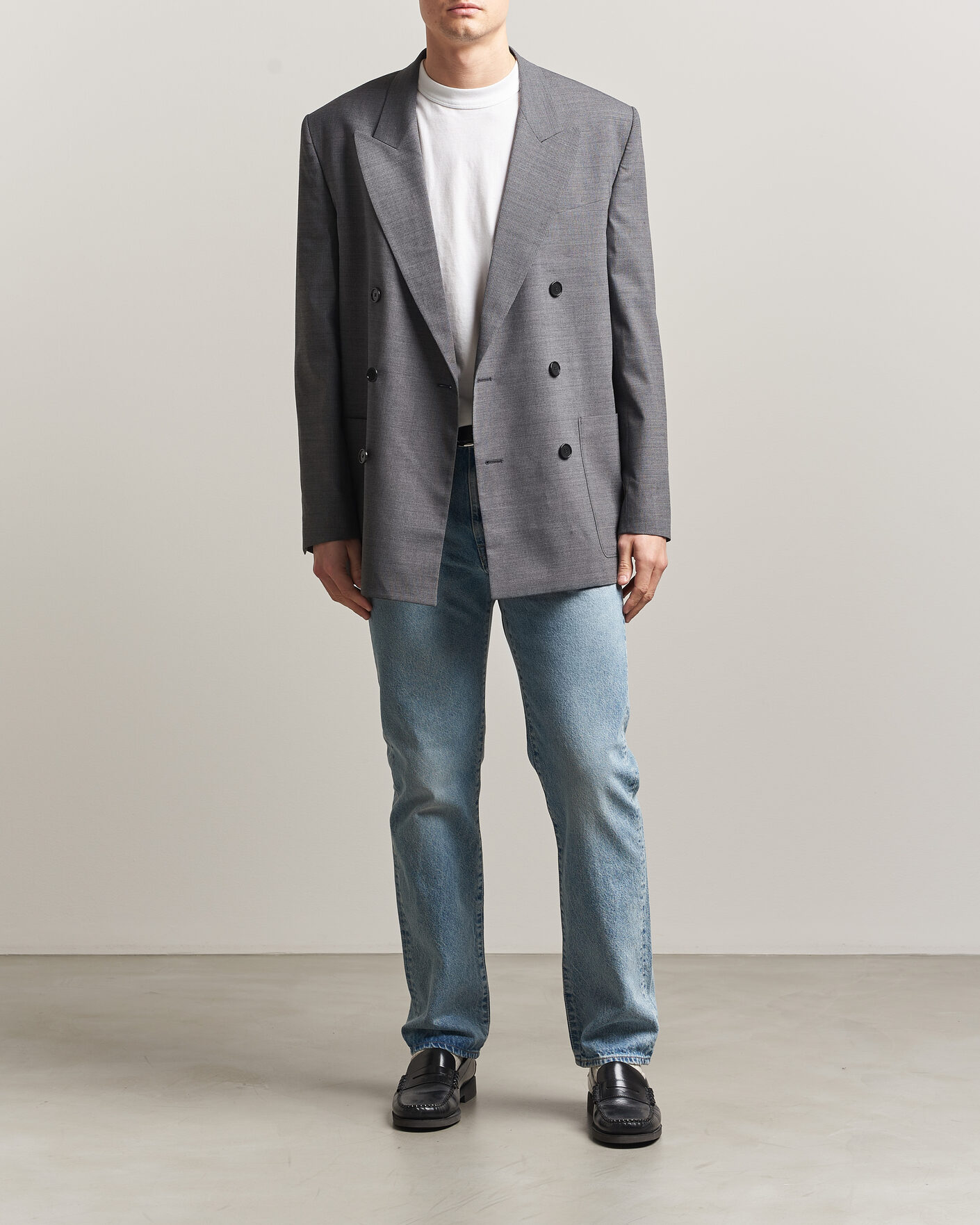 Men | Trousers | EDWIN | Regular Straight Jeans Used Light Blue