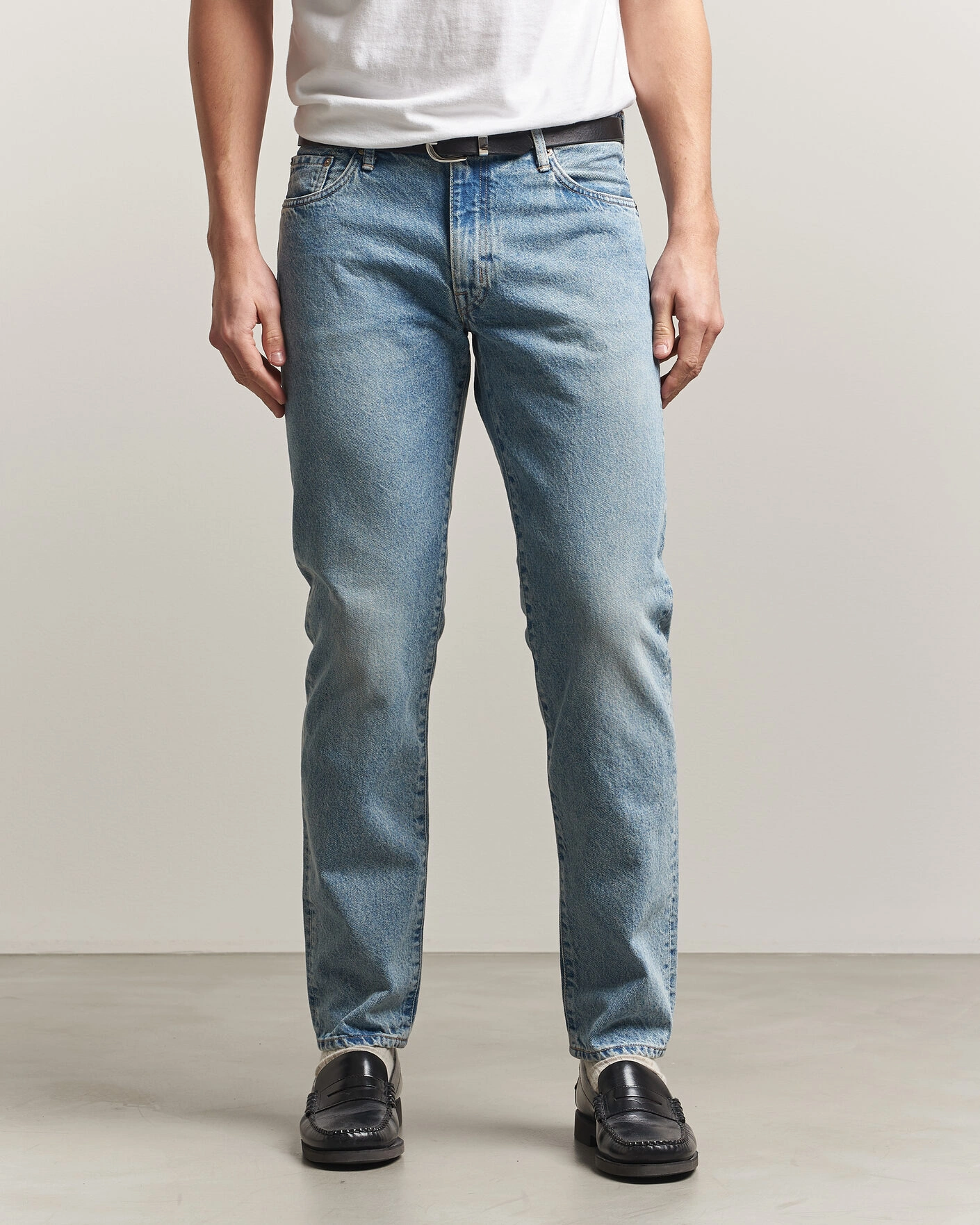 Men | Jeans | EDWIN | Regular Tapered Jeans Used Light Blue