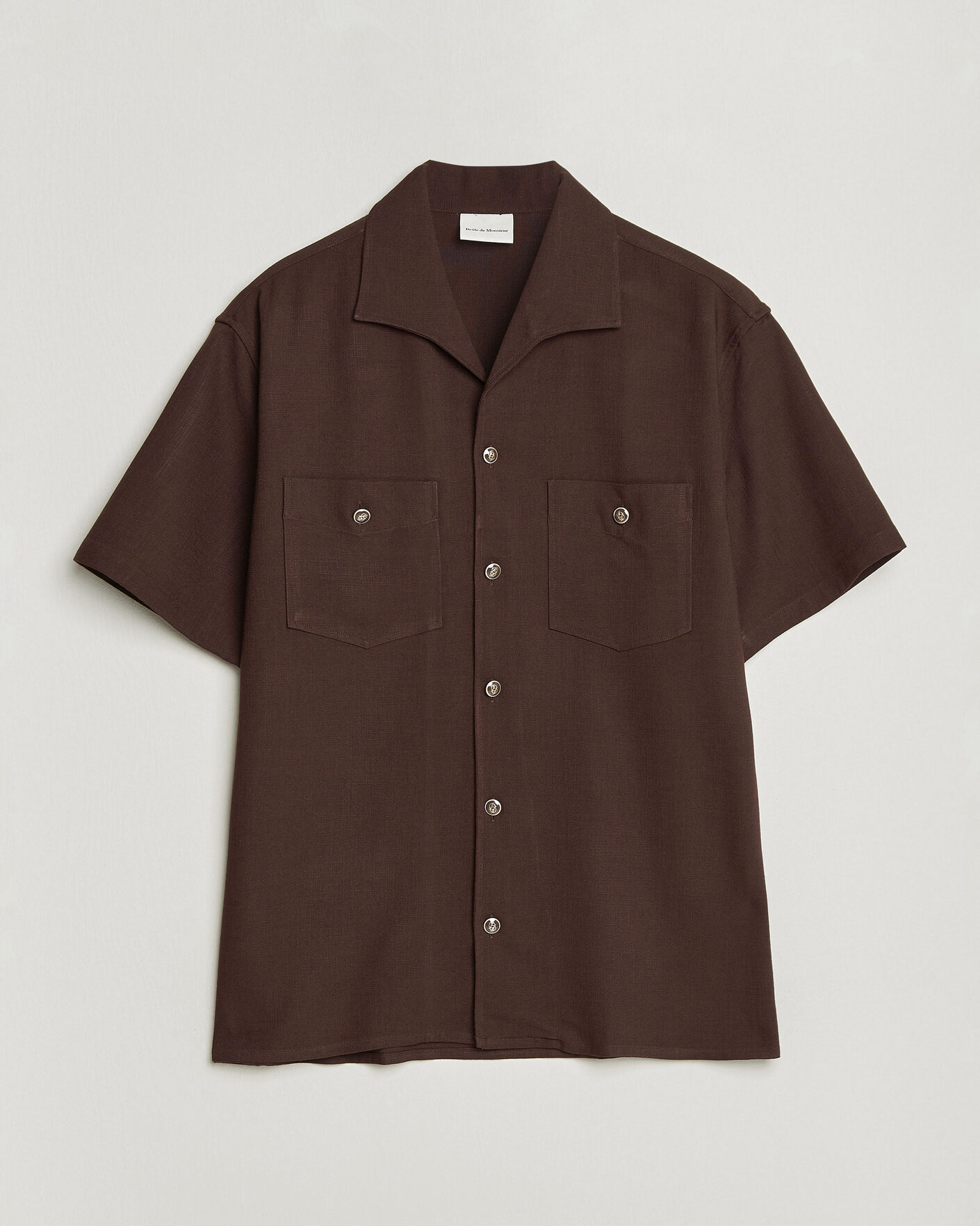 Men | Shirts | Drôle de Monsieur | Viscose Resort Shirt Brown