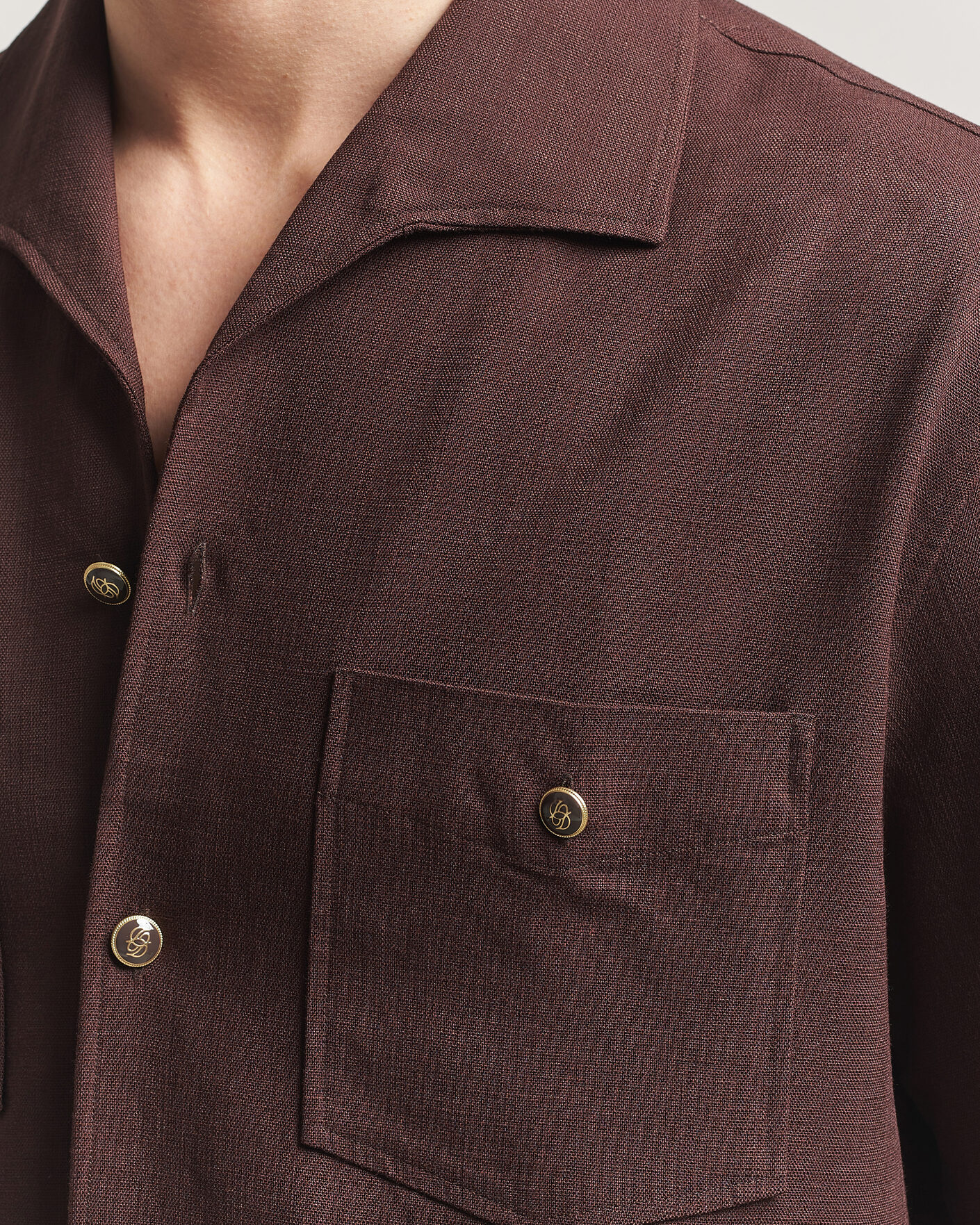 Men | Shirts | Drôle de Monsieur | Viscose Resort Shirt Brown