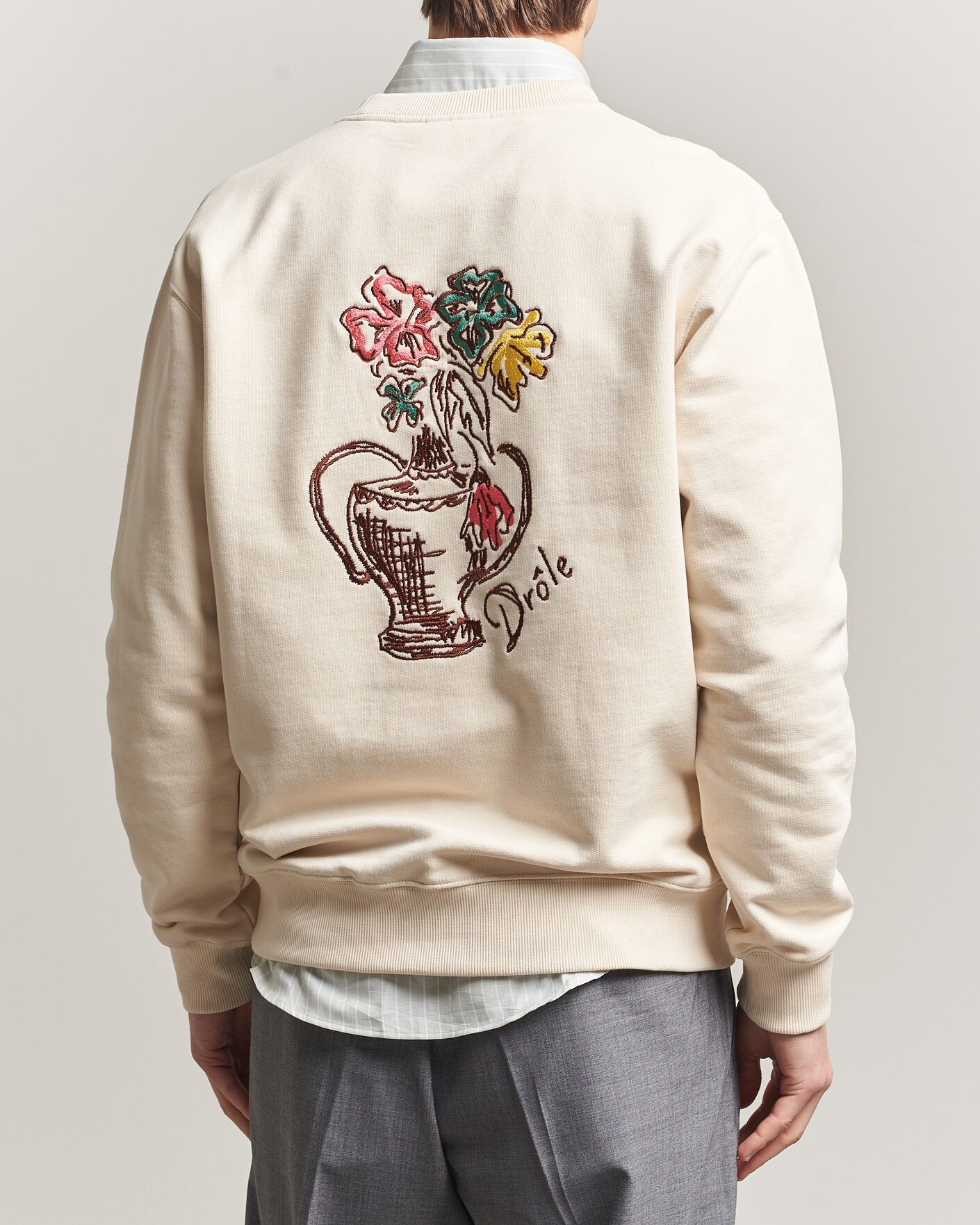 Men | Sweaters & Knitwear | Drôle de Monsieur | Vase Havana Sweatshirt Sand