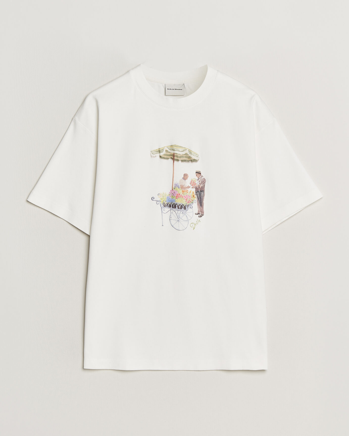 Men | T-Shirts | Drôle de Monsieur | Fleuriste T-Shirt Off White